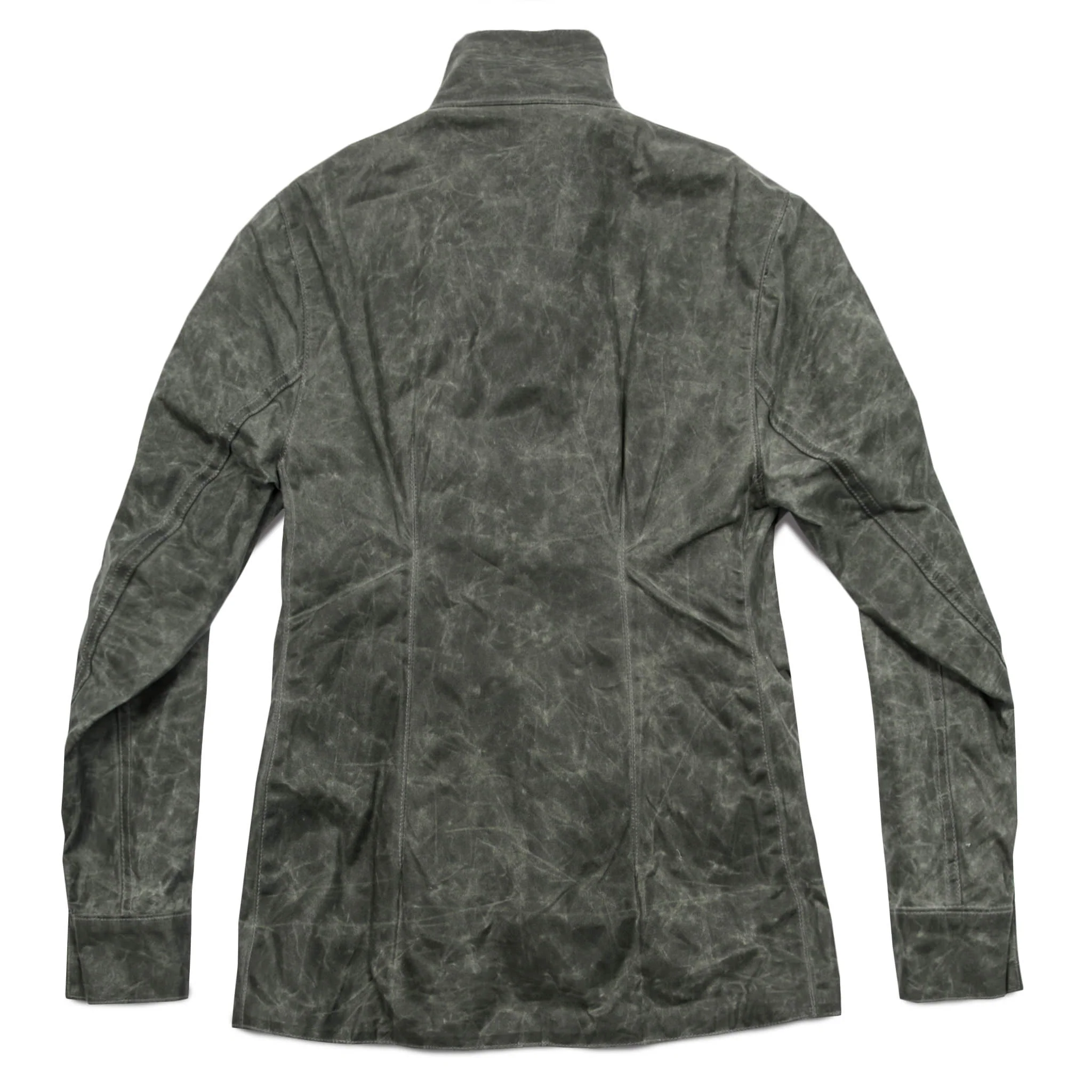 The Field Jacket in Dark Olive Beeswaxed Canvas - Image 9