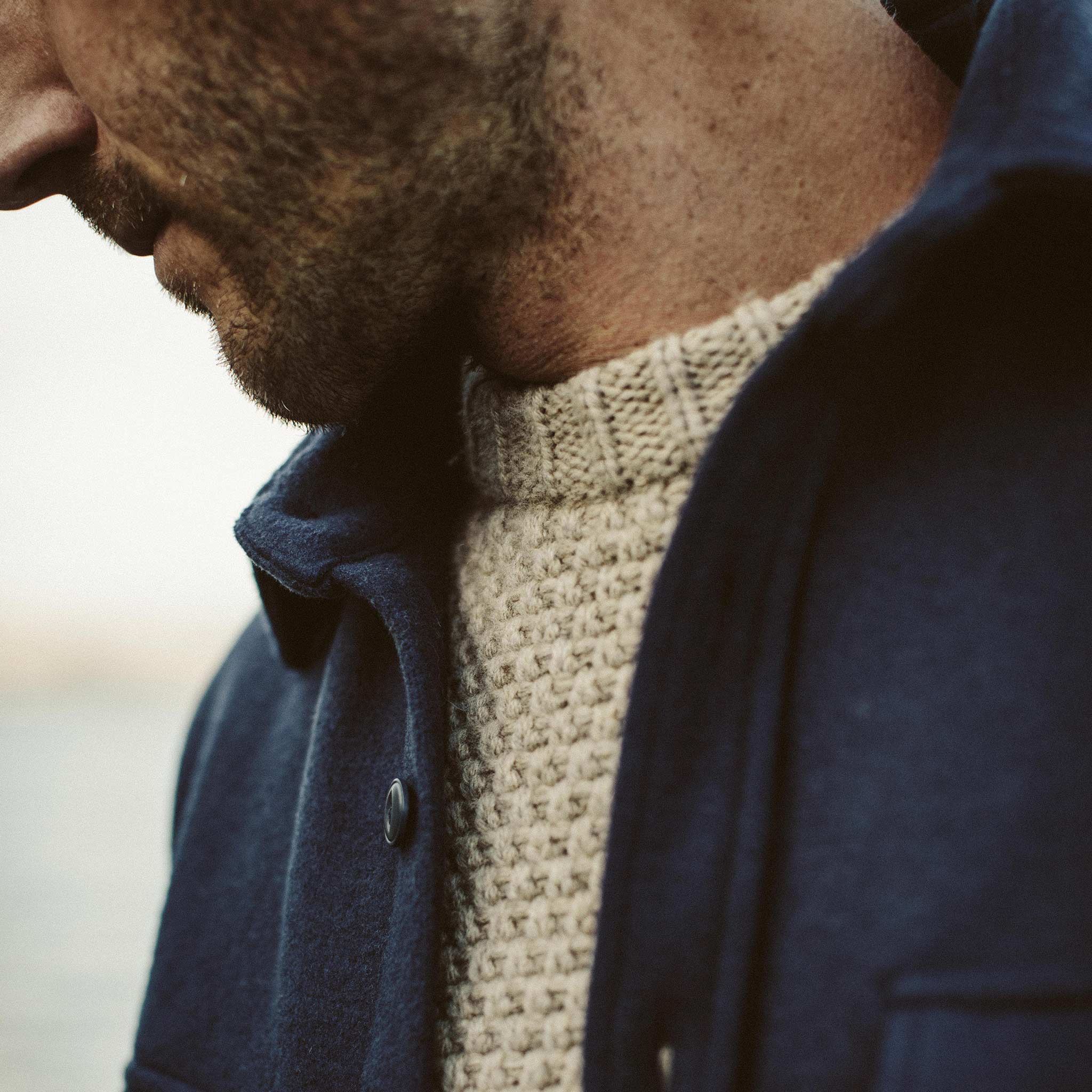 The Fisherman Sweater in Natural Melange - Image 3