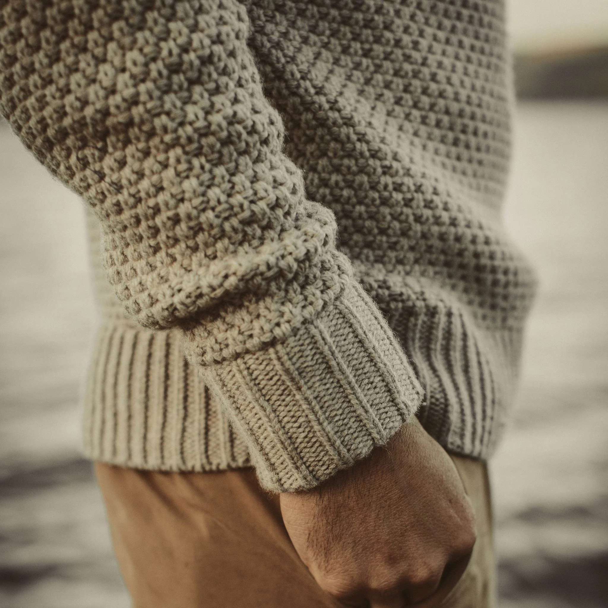 The Fisherman Sweater in Natural Melange - Image 5