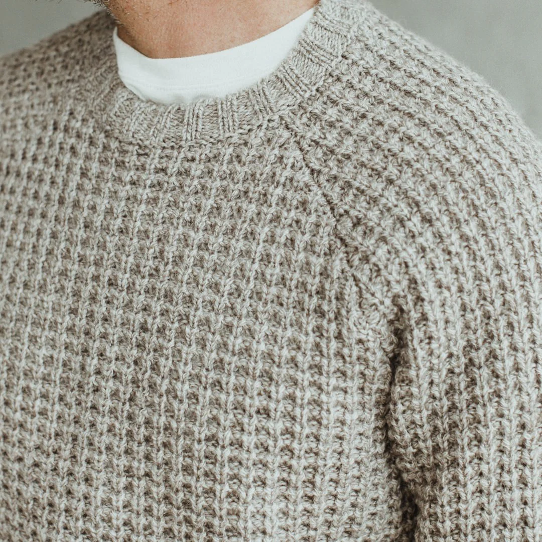 The Fisherman Sweater in Natural Waffle - Image 6