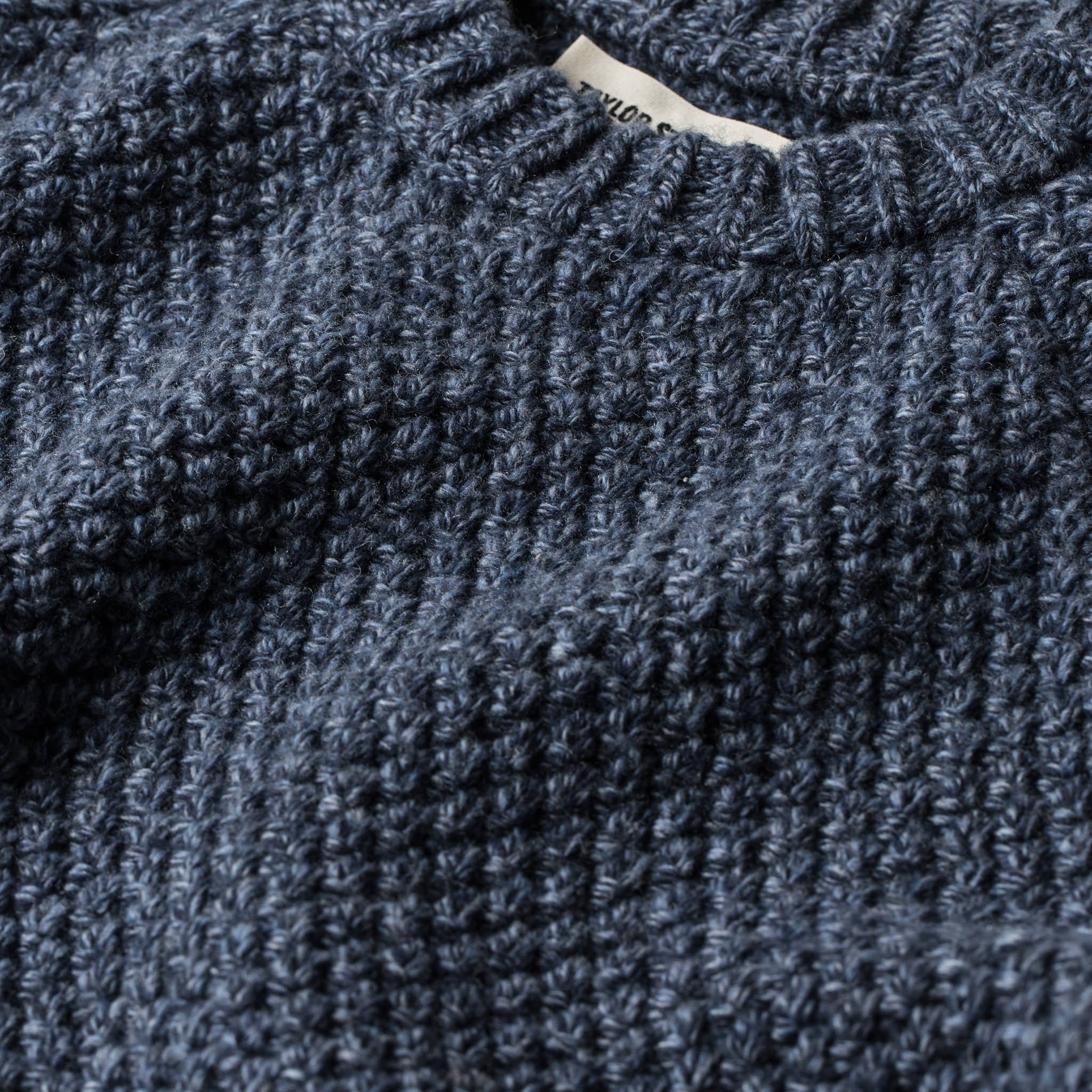 The Fisherman Sweater in Navy Melange - Image 7