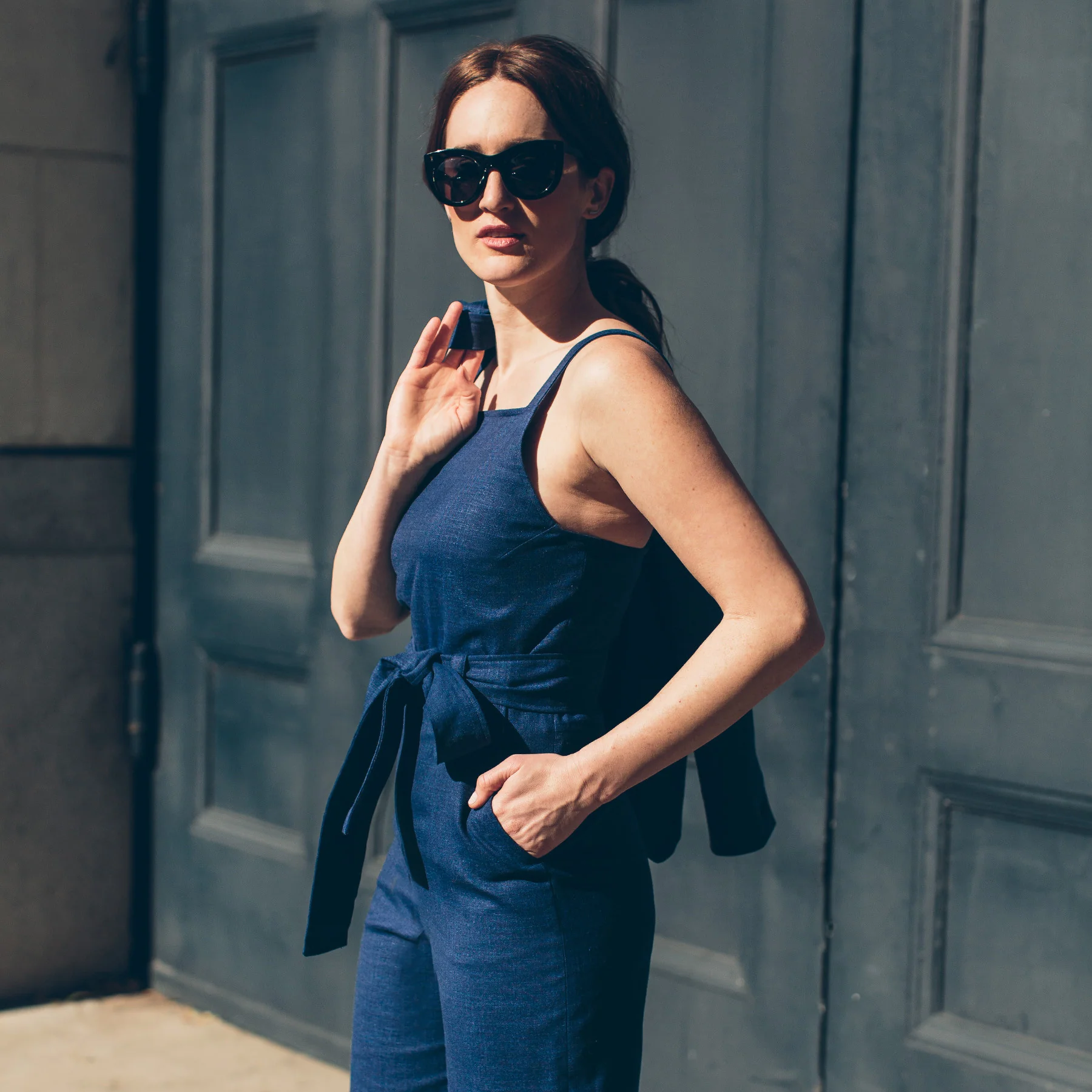 The Frankie Jumpsuit in Cobalt - Image 3