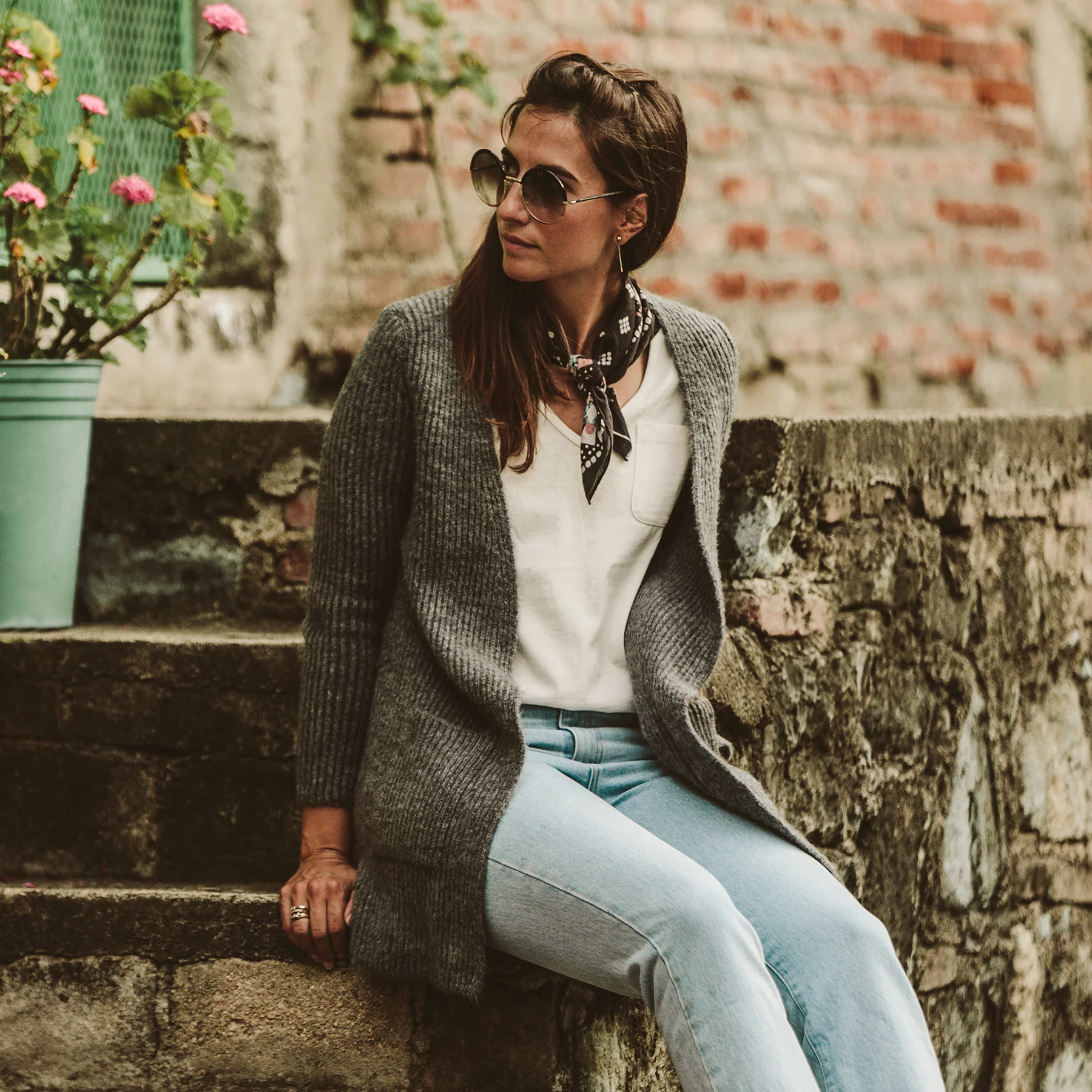 The Frida Cardigan in Charcoal - Image 2
