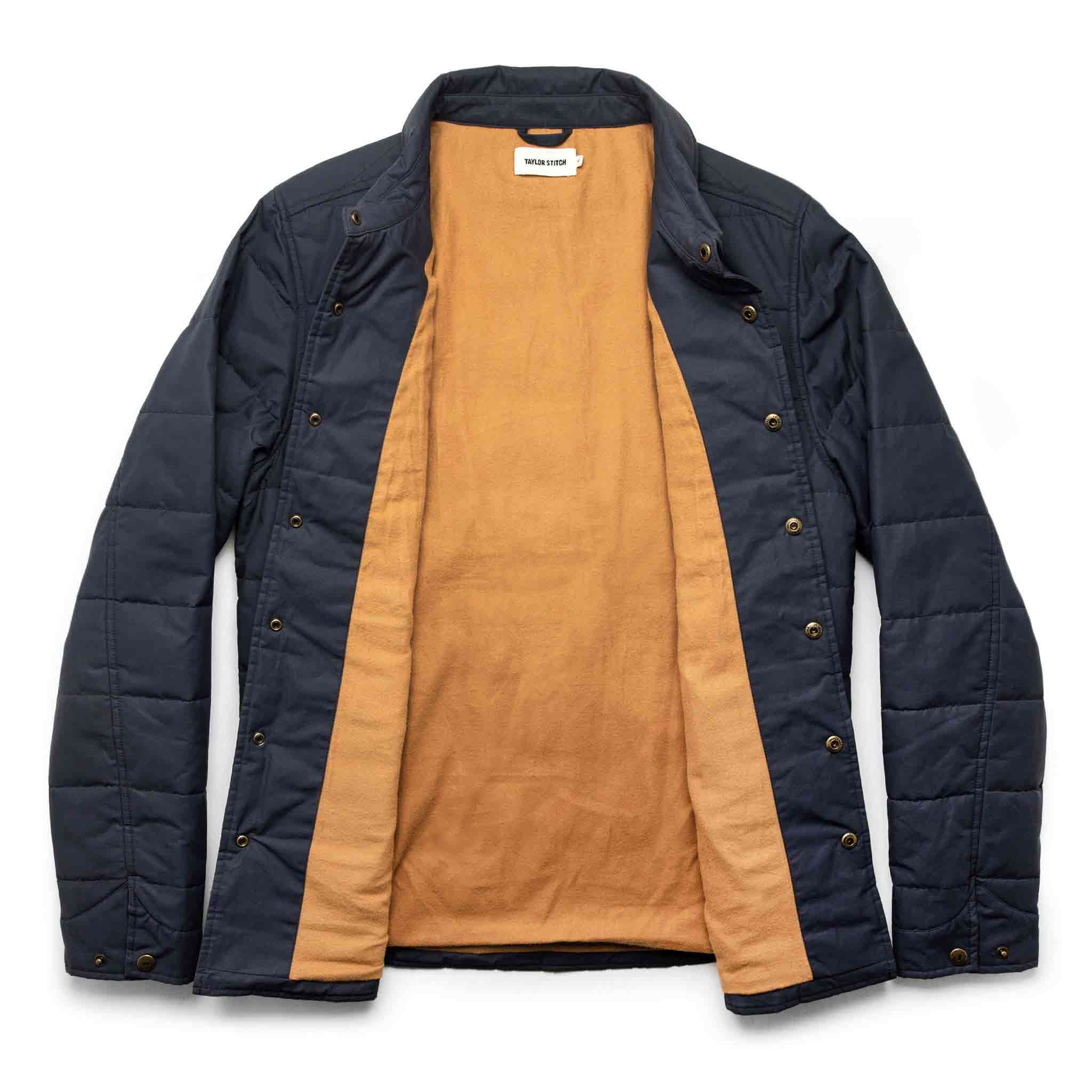 The Garrison Shirt Jacket in Navy Dry Wax - Image 12