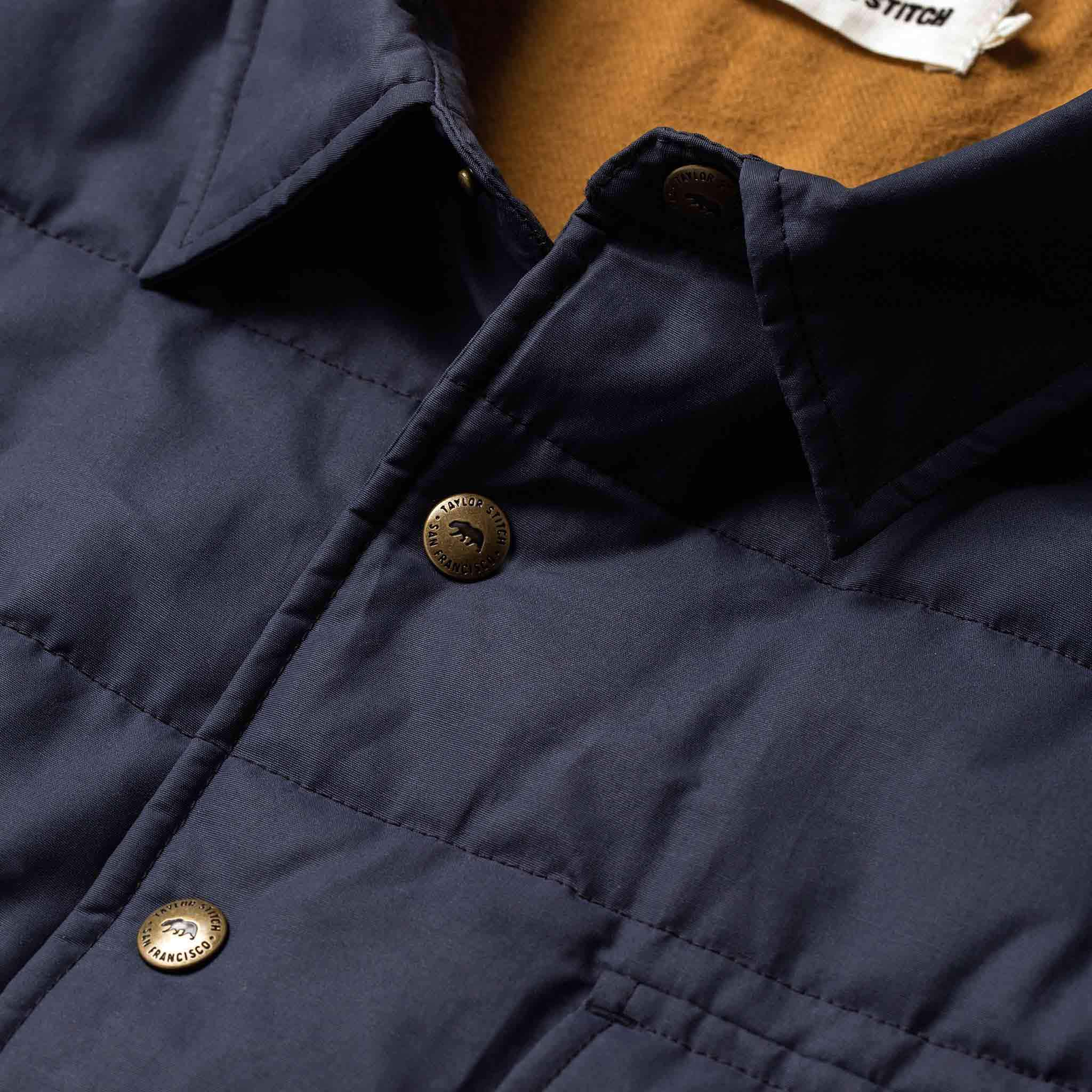 The Garrison Shirt Jacket in Navy Dry Wax - Image 6