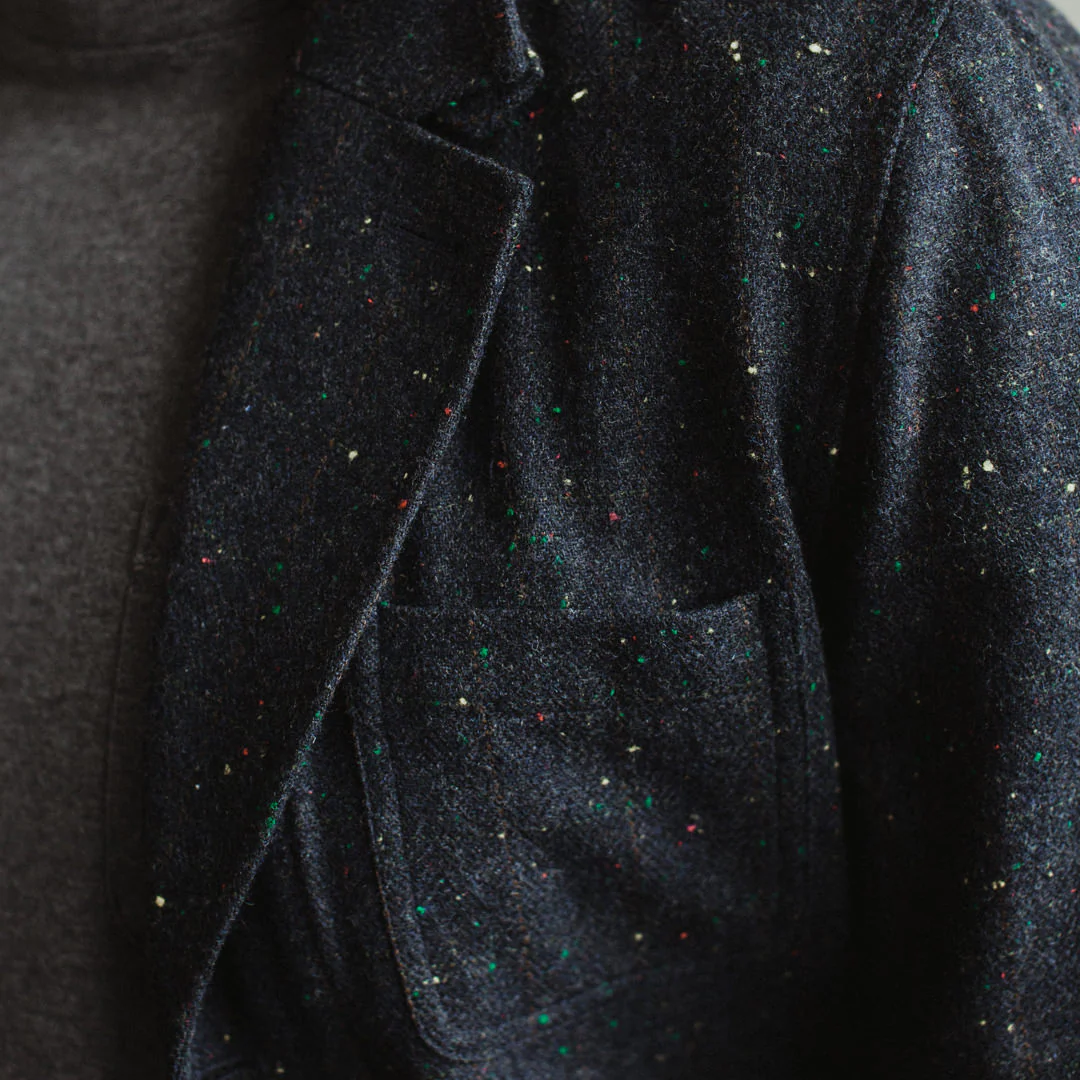 The Gibson Jacket in Navy Windowpane Donegal - Image 12