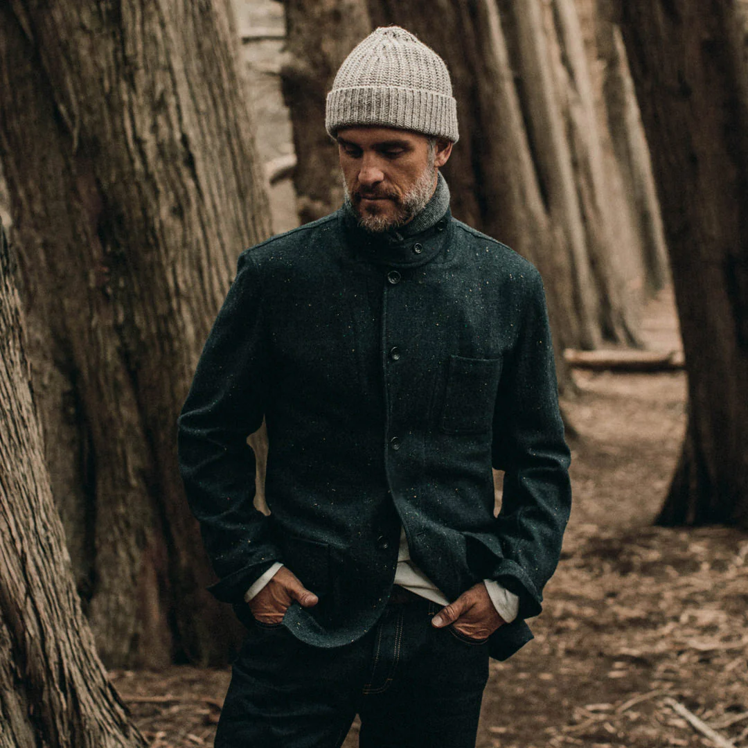The Gibson Jacket in Navy Windowpane Donegal - Image 2