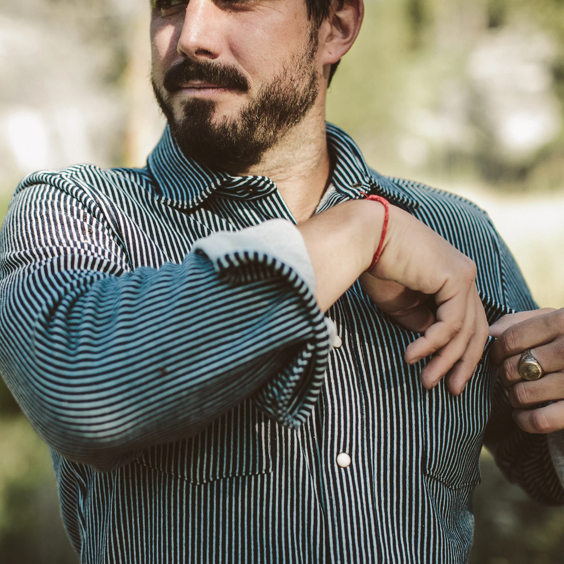 The Glacier Shirt in Hickory Stripe French Terry - Image 2