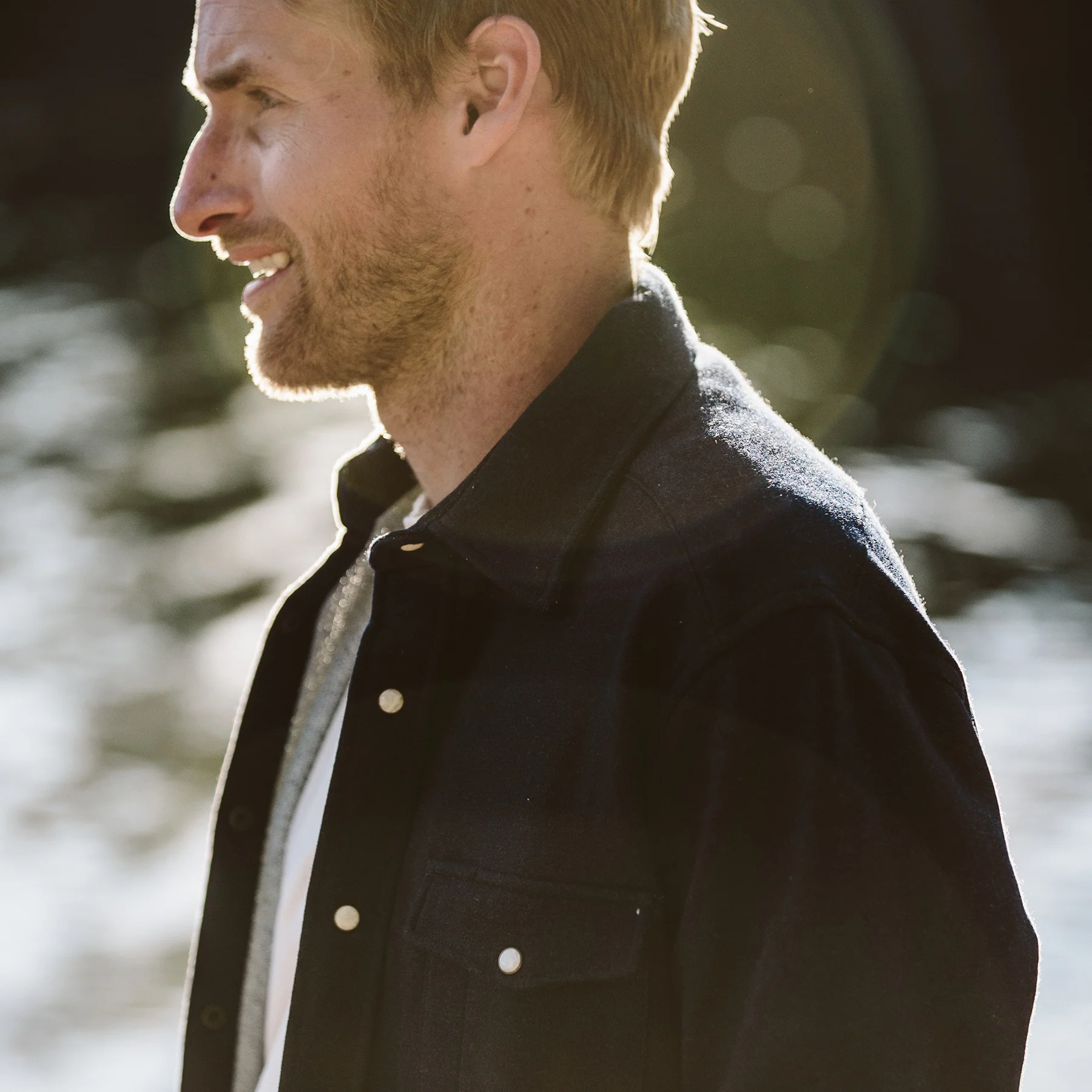The Glacier Shirt in Indigo French Terry - Image 5