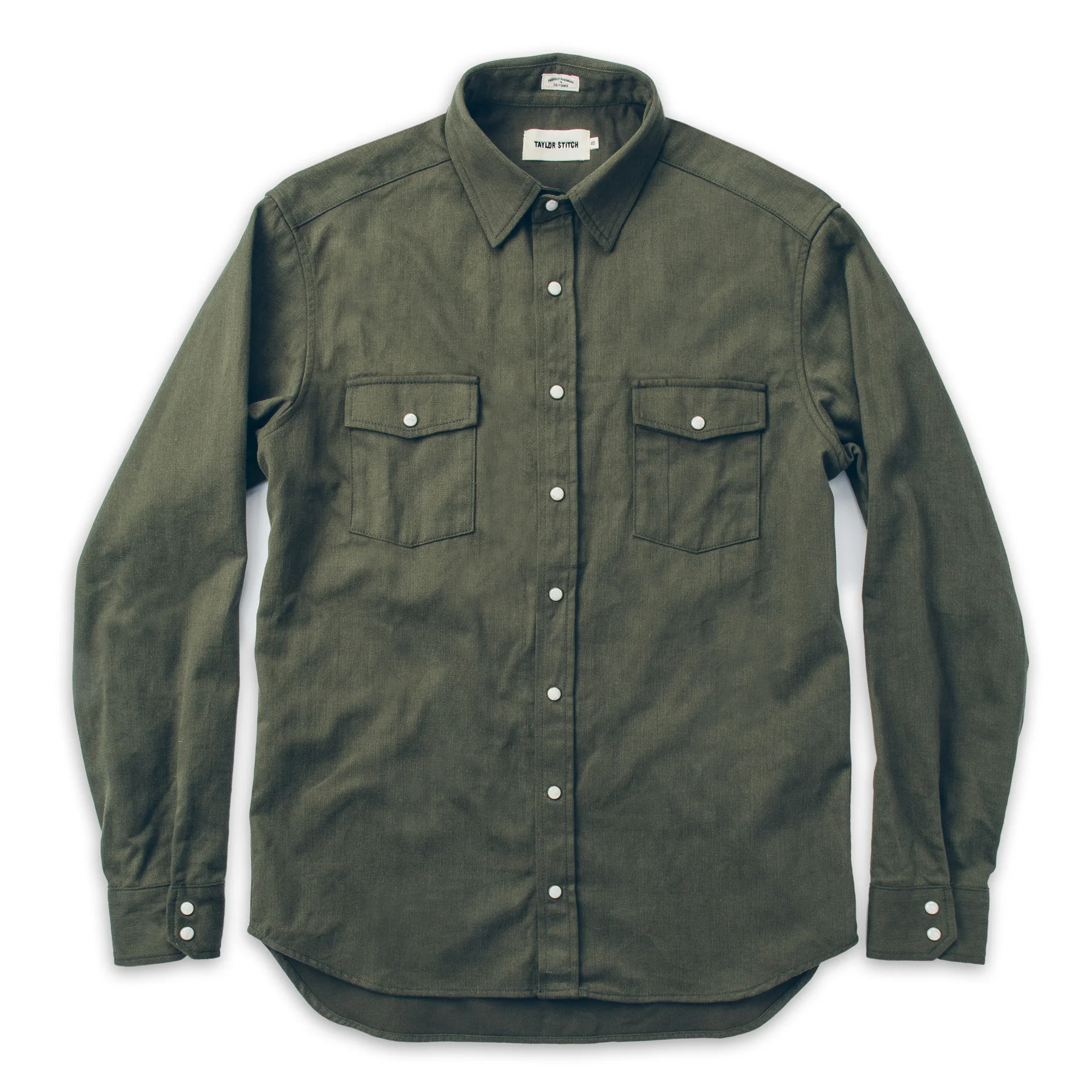 The Glacier Shirt in Olive Twill - Image 4