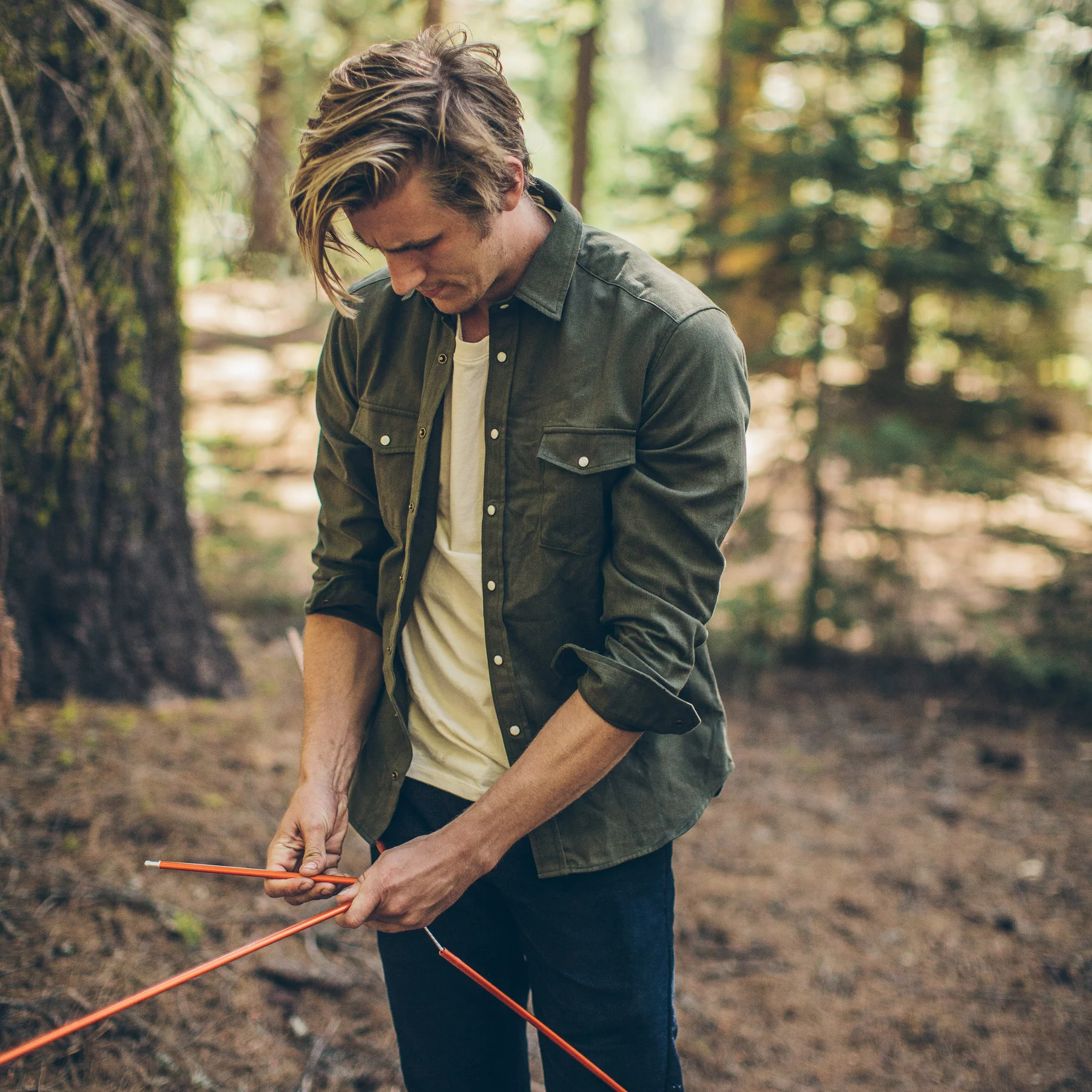 The Glacier Shirt in Olive Twill - Image 5
