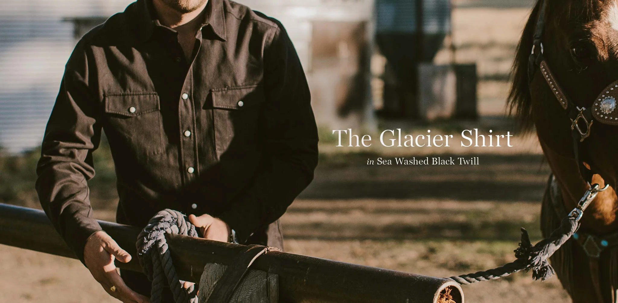 The Glacier Shirt in Sea Washed Black Twill - Image 8