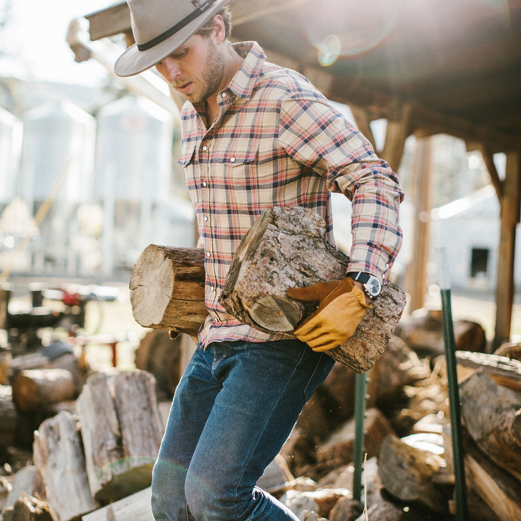 The Glacier Shirt in Tan Plaid - Image 3