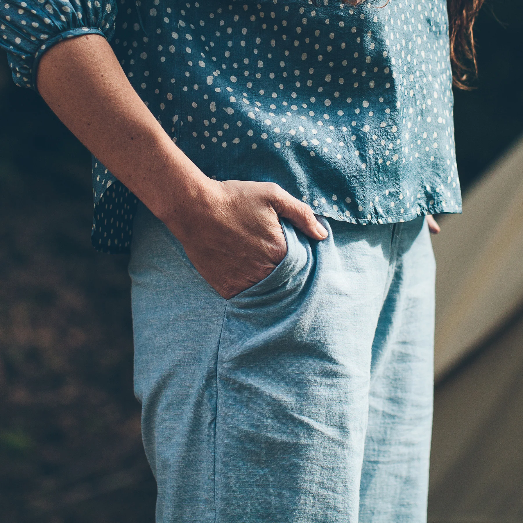 The Greenwich Pant in Washed Chambray - Image 6