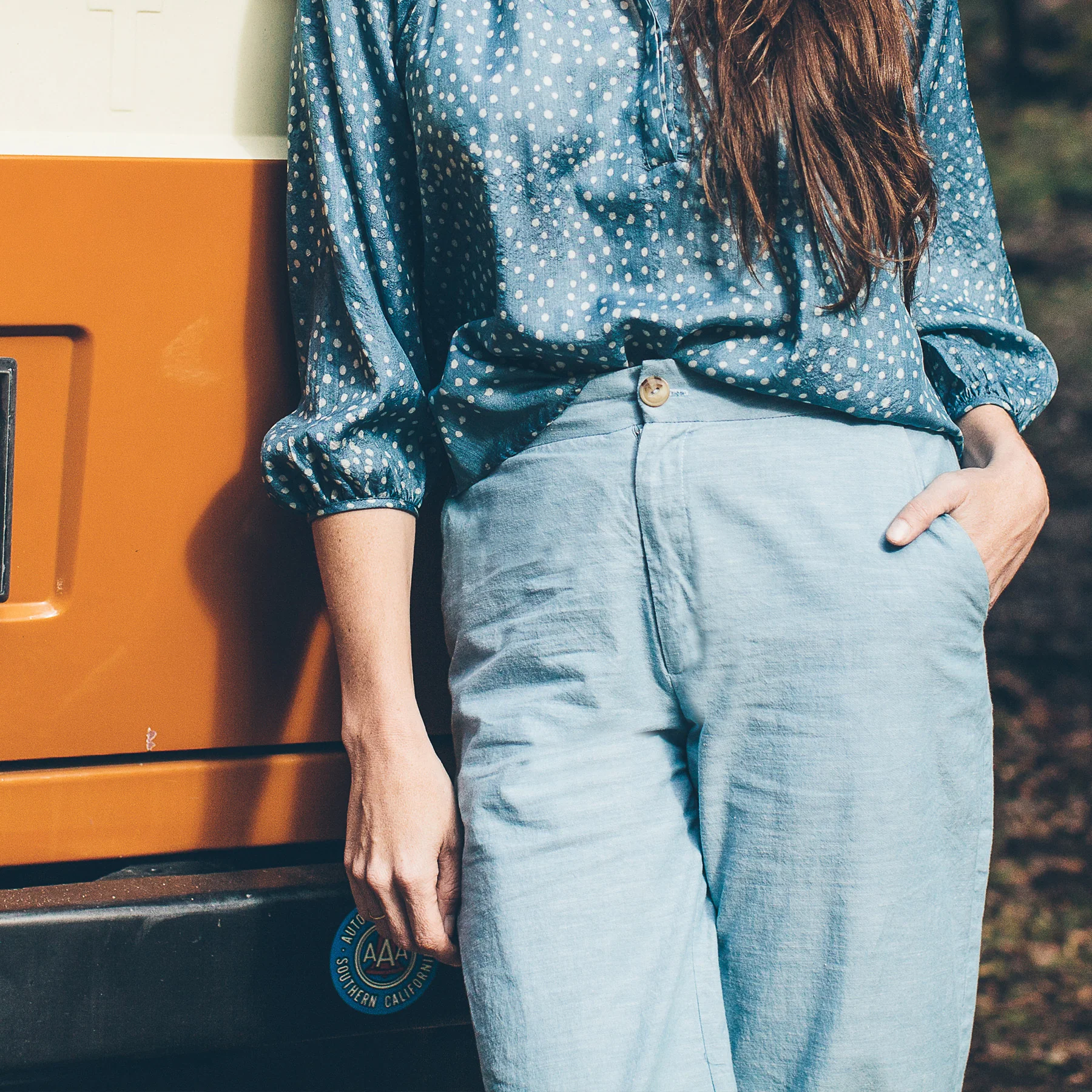 The Greenwich Pant in Washed Chambray - Image 7
