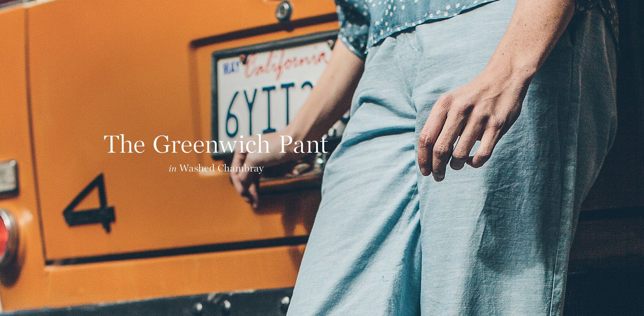 The Greenwich Pant in Washed Chambray - Image 8