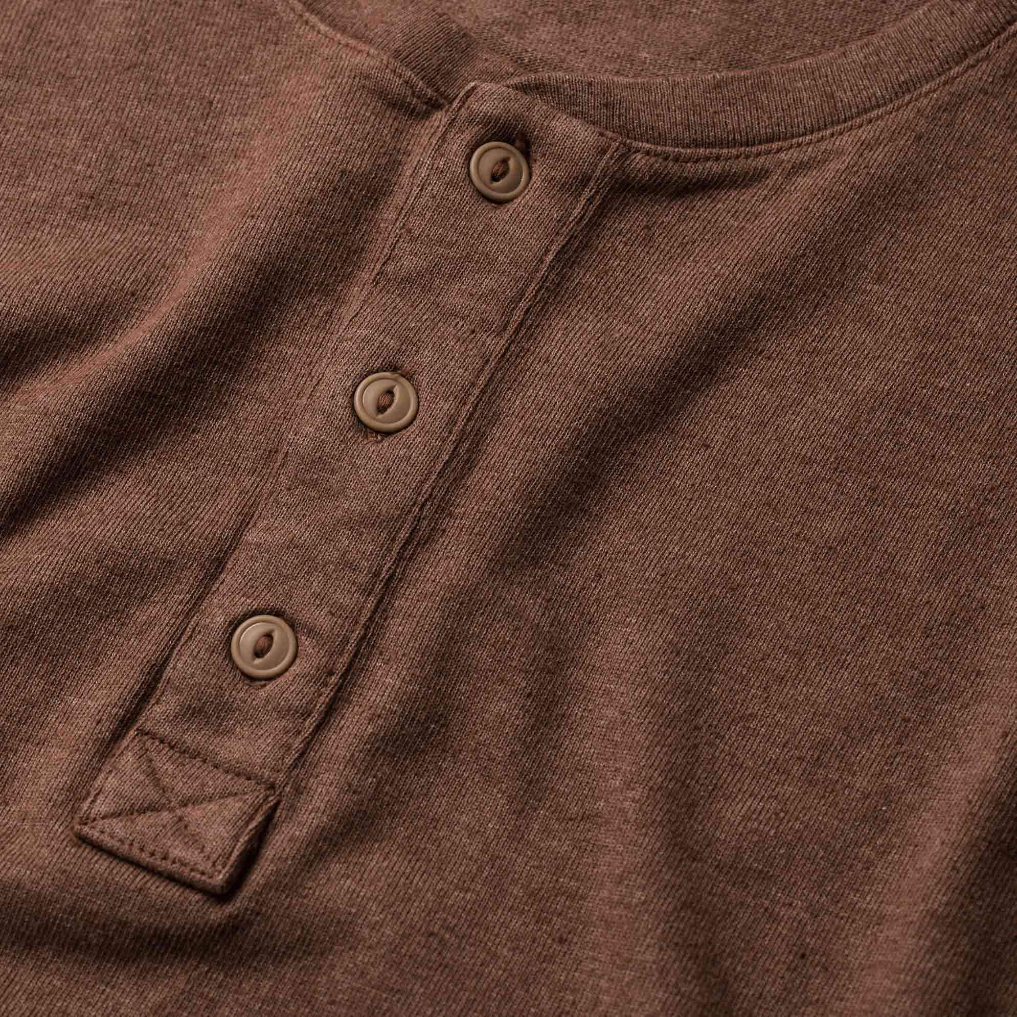 The Heavy Bag Henley in Fatigue Brown - Image 5