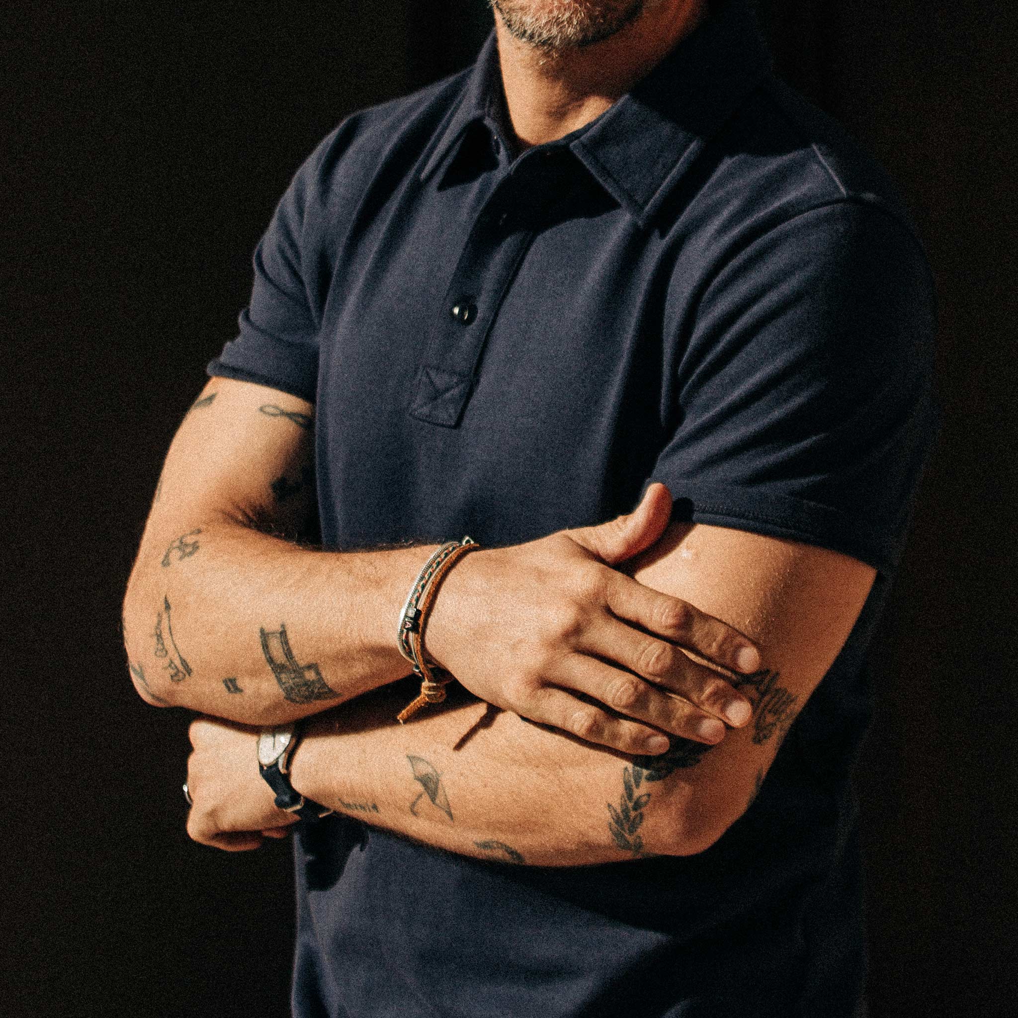 The Heavy Bag Polo in Navy - Image 4