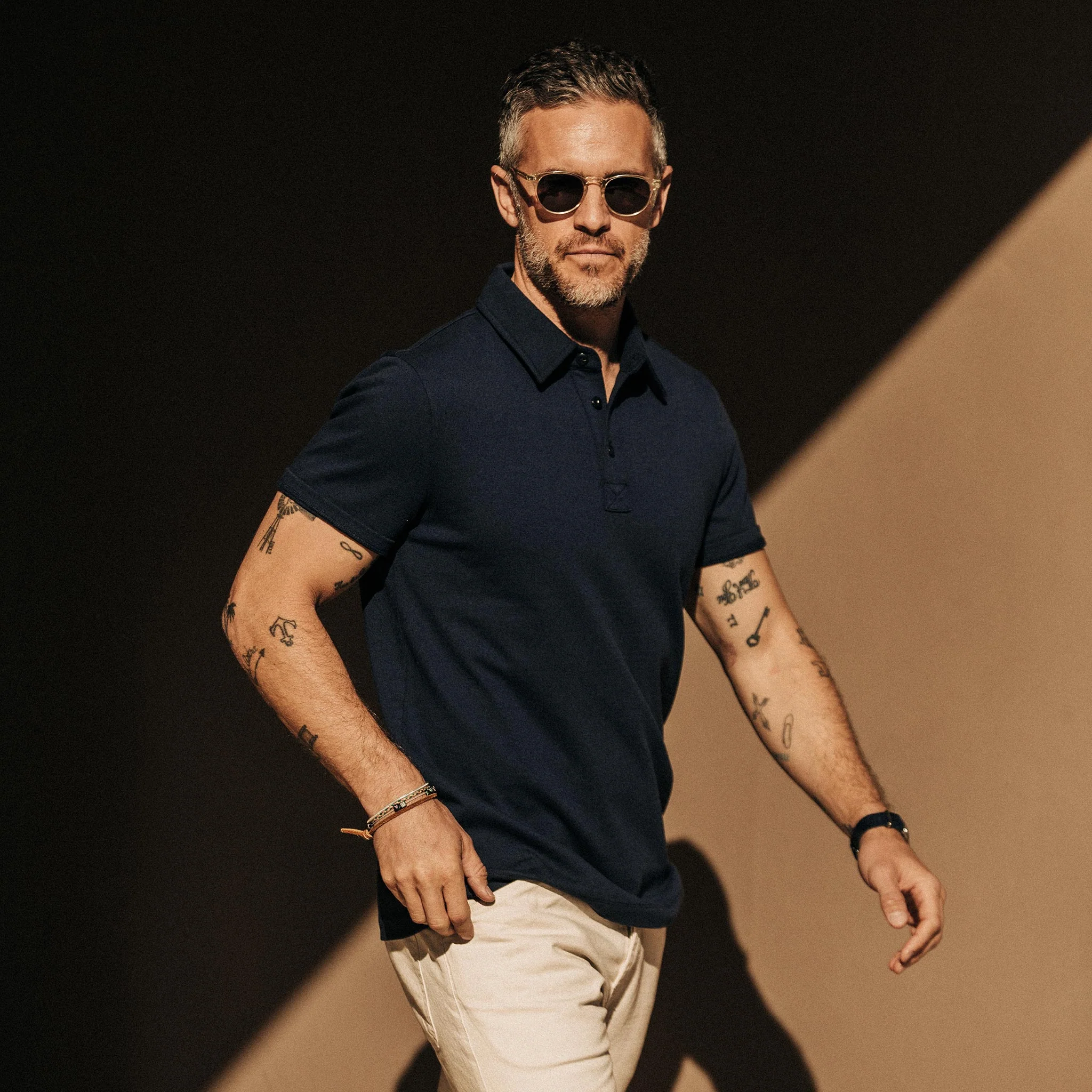The Heavy Bag Polo in Navy - Image 5