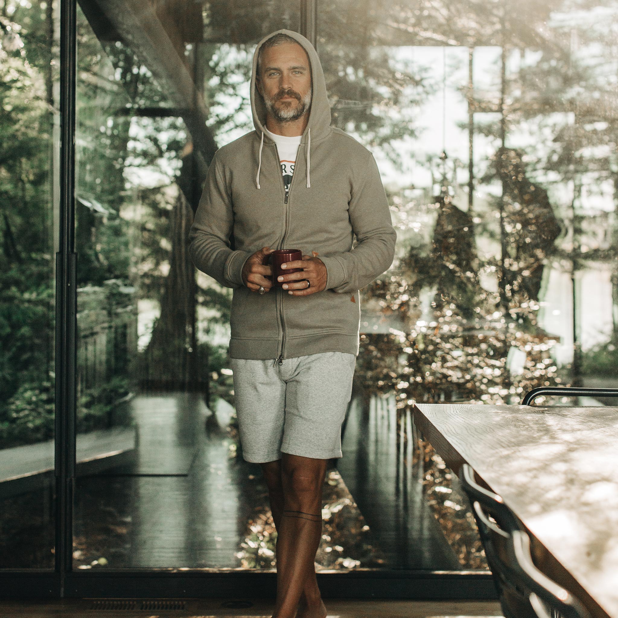 The Heavy Bag Short in Heather Grey Fleece - Image 2