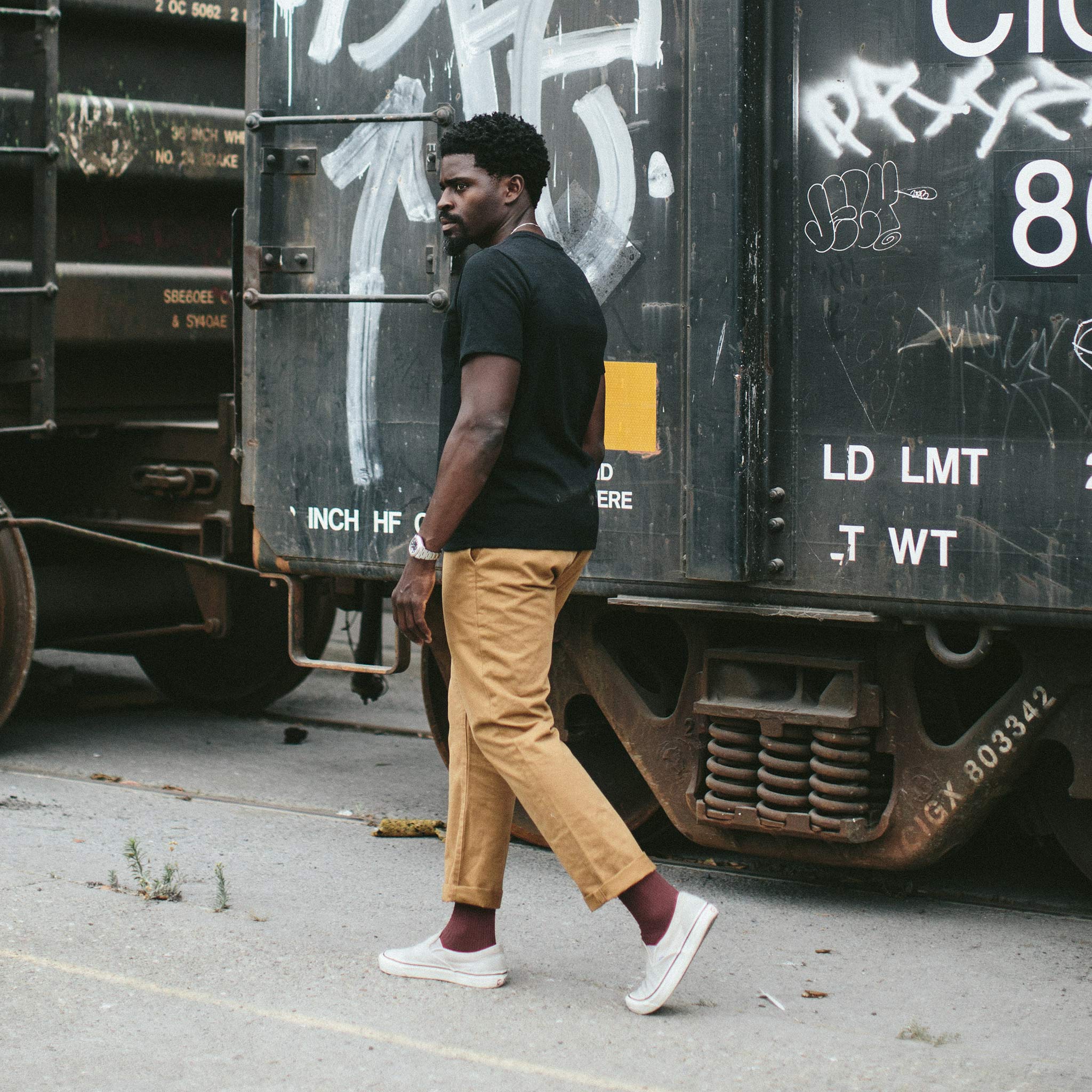 The Heavy Bag Tee in Black Melange - Image 4