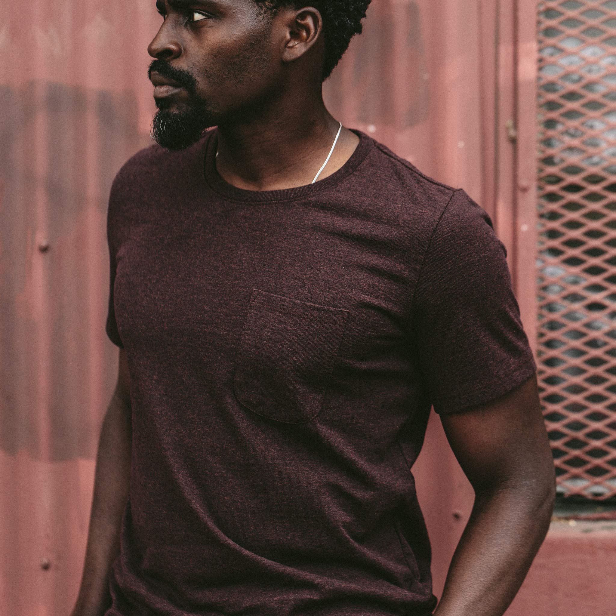 The Heavy Bag Tee in Burgundy - Image 3