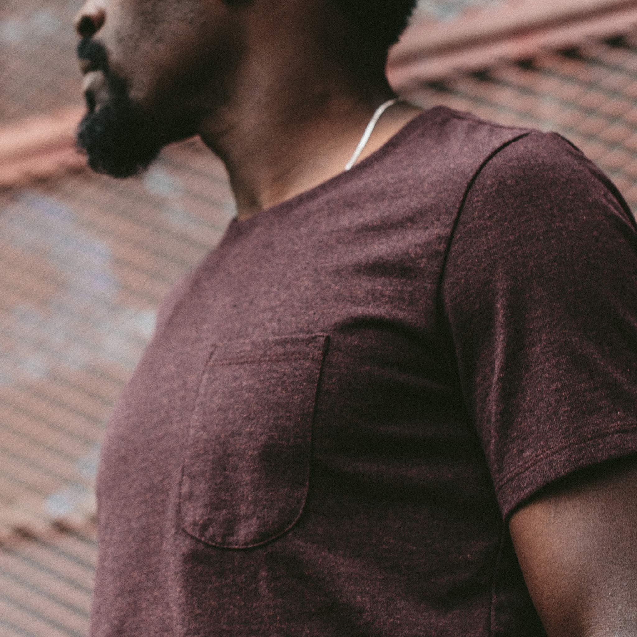 The Heavy Bag Tee in Burgundy - Image 7