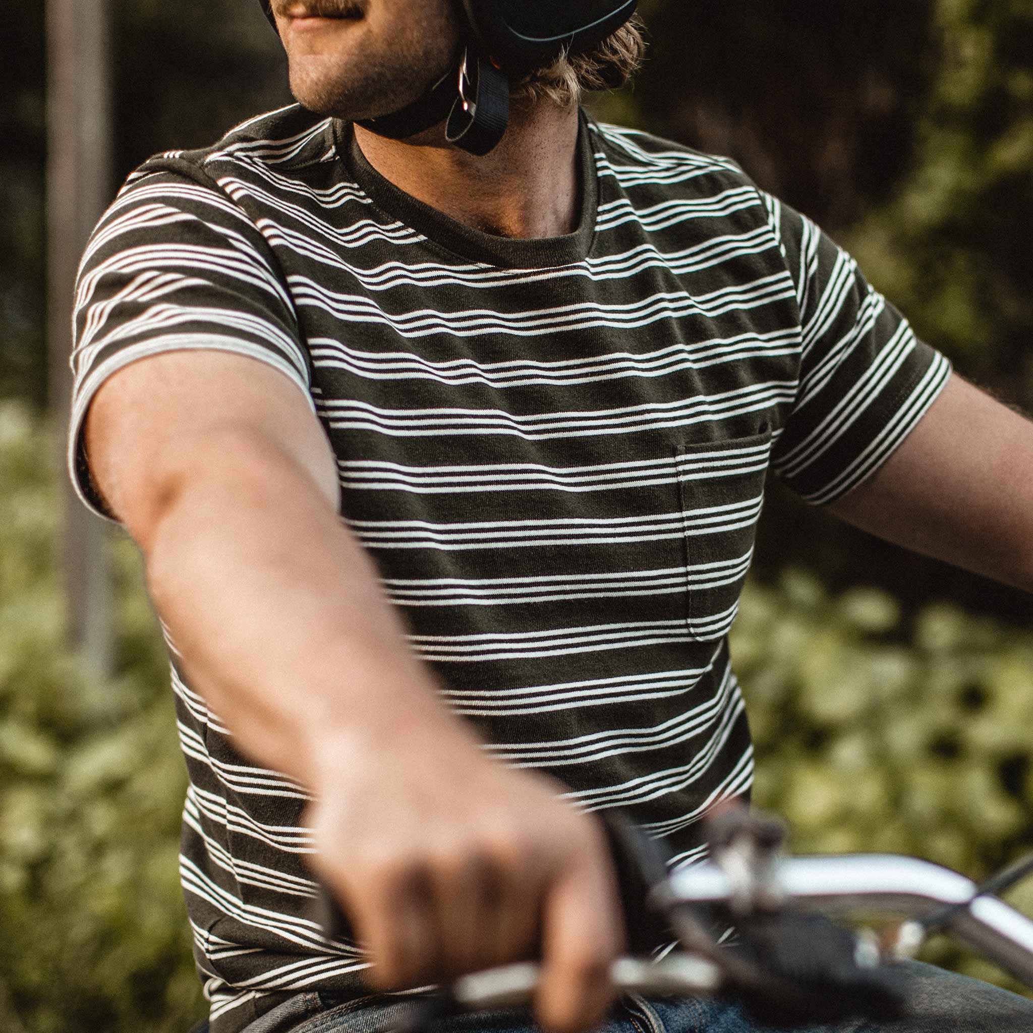 The Heavy Bag Tee in Cypress Stripe - Image 5