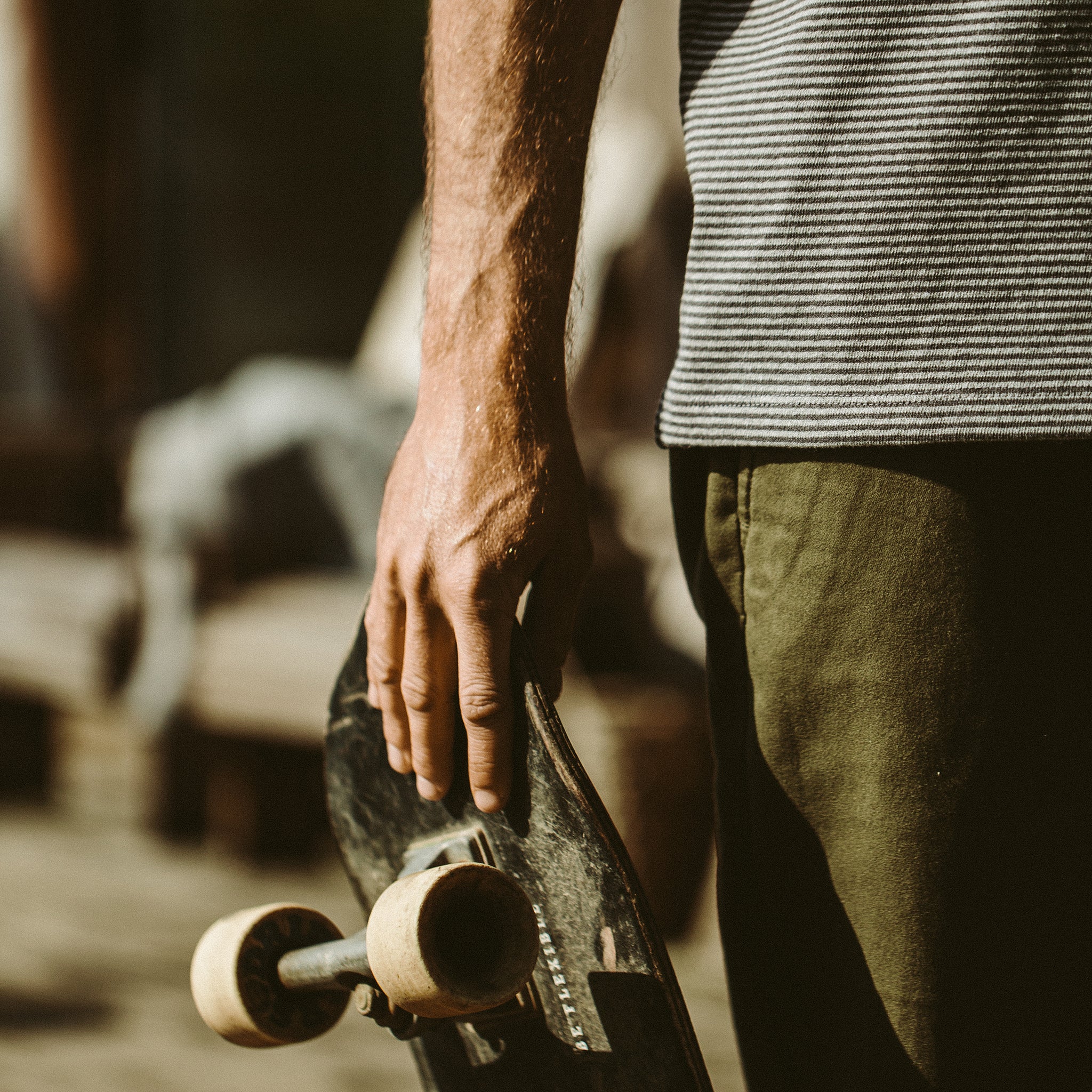 The Heavy Bag Tee in Grey Stripe - Image 5