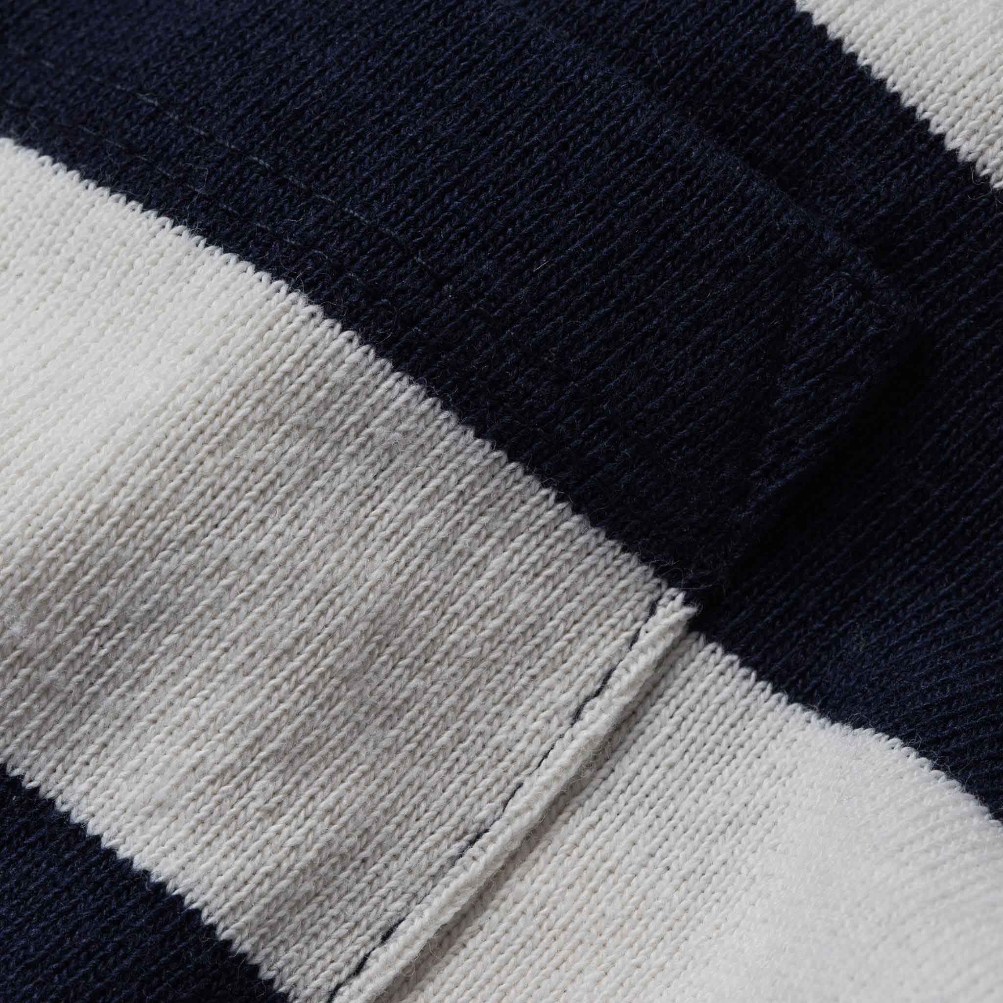 The Heavy Bag Tee in Natural & Navy Rugby Stripe - Image 6