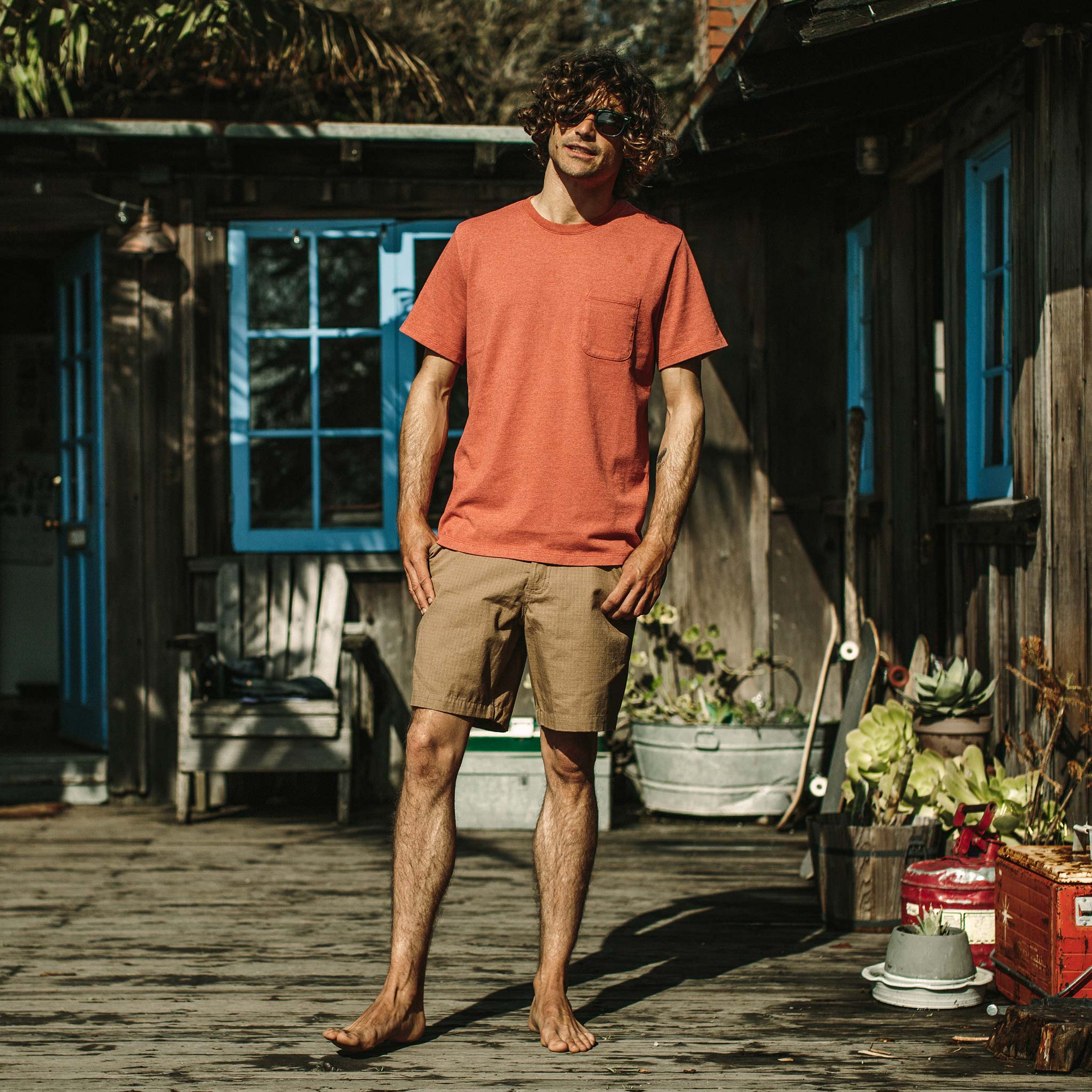 The Heavy Bag Tee in Washed Rust - Image 3