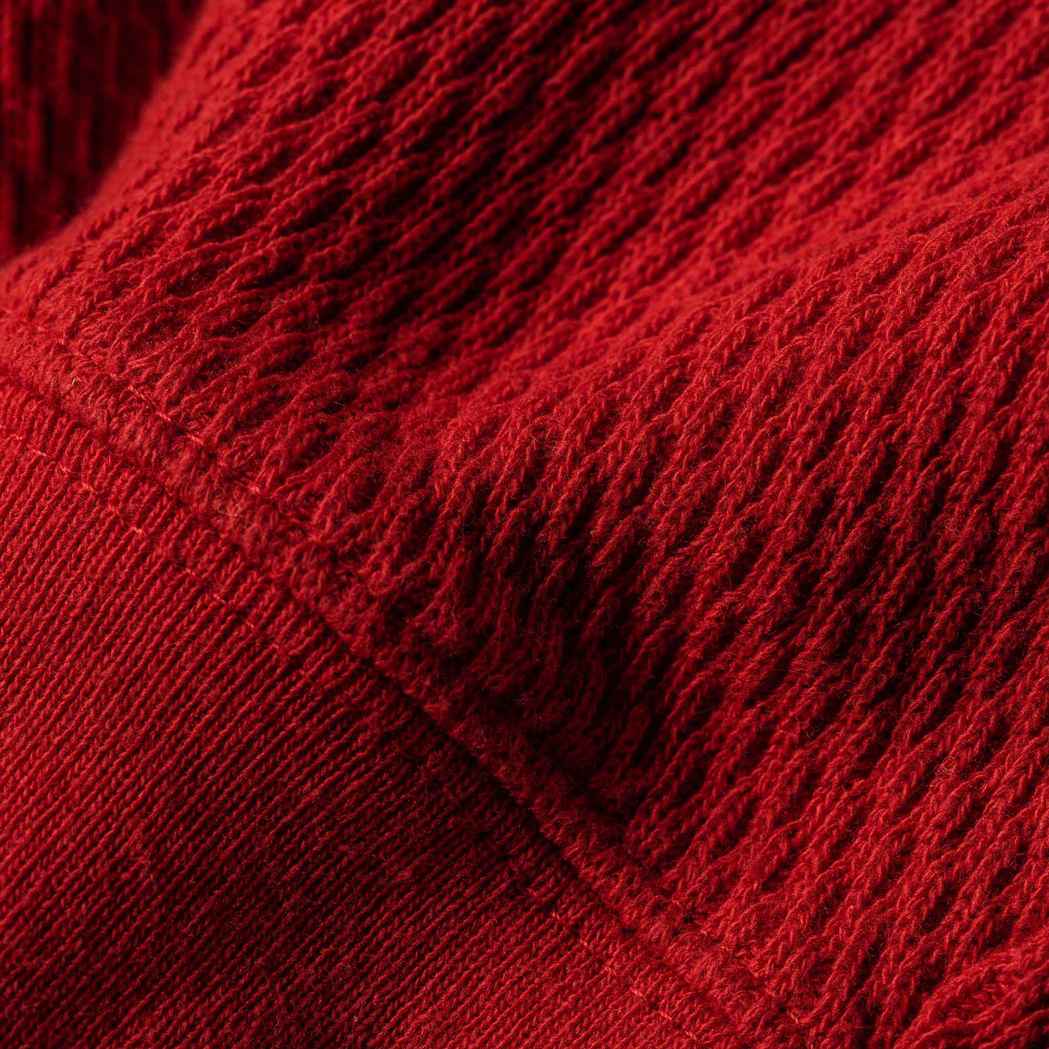 The Heavy Bag Waffle Henley in Cardinal - Image 6