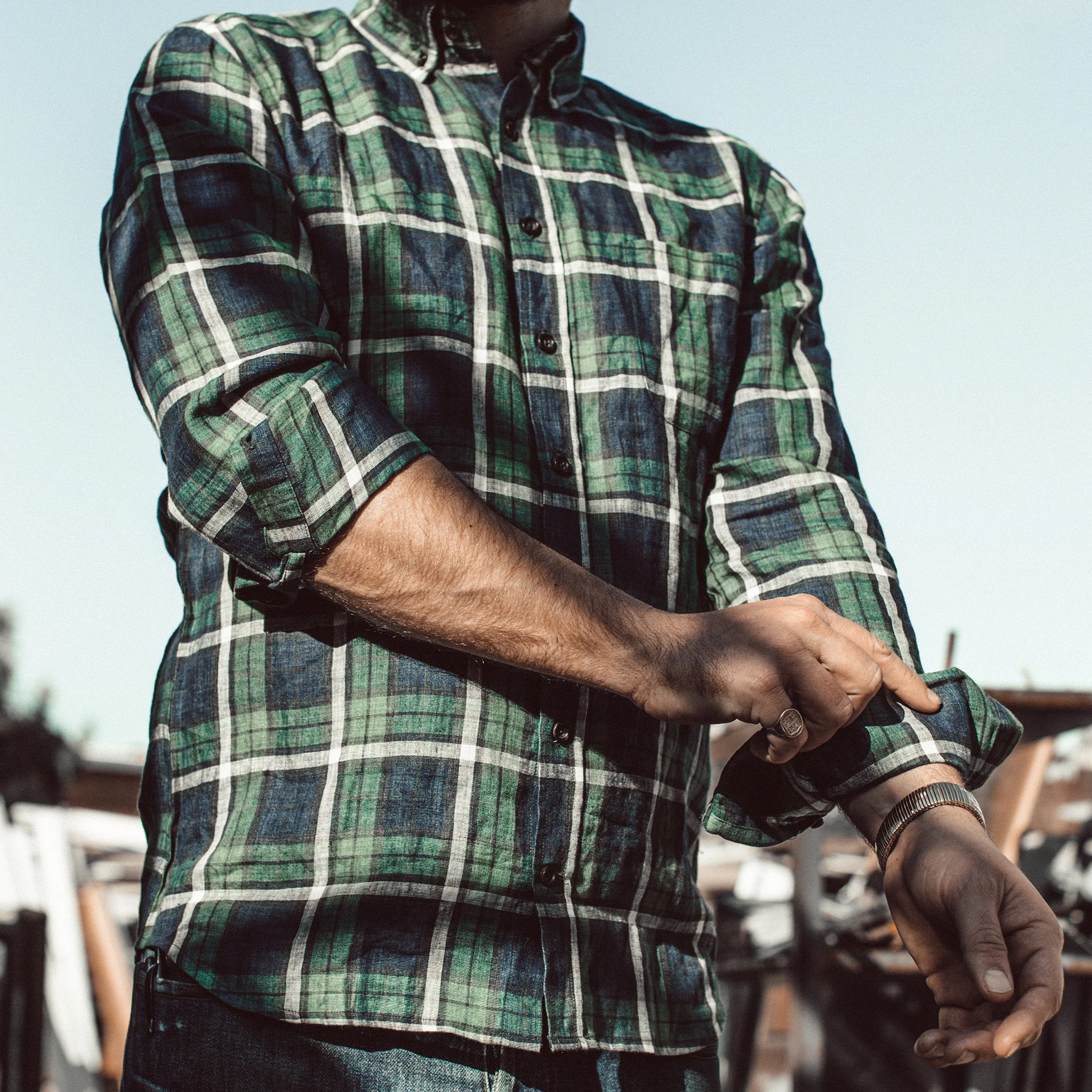 The Jack in Blackwatch Plaid Linen - Image 4