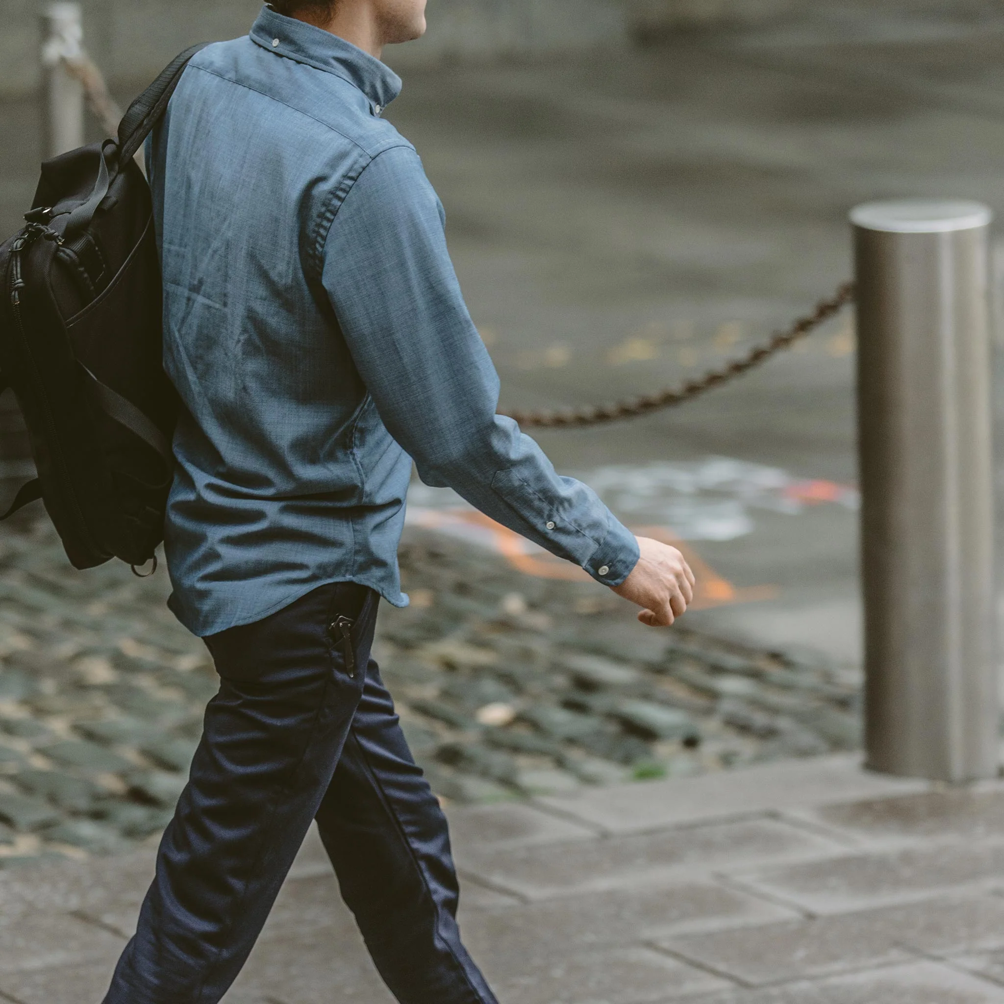 The Merino Jack in Sky Blue Chambray - Image 3