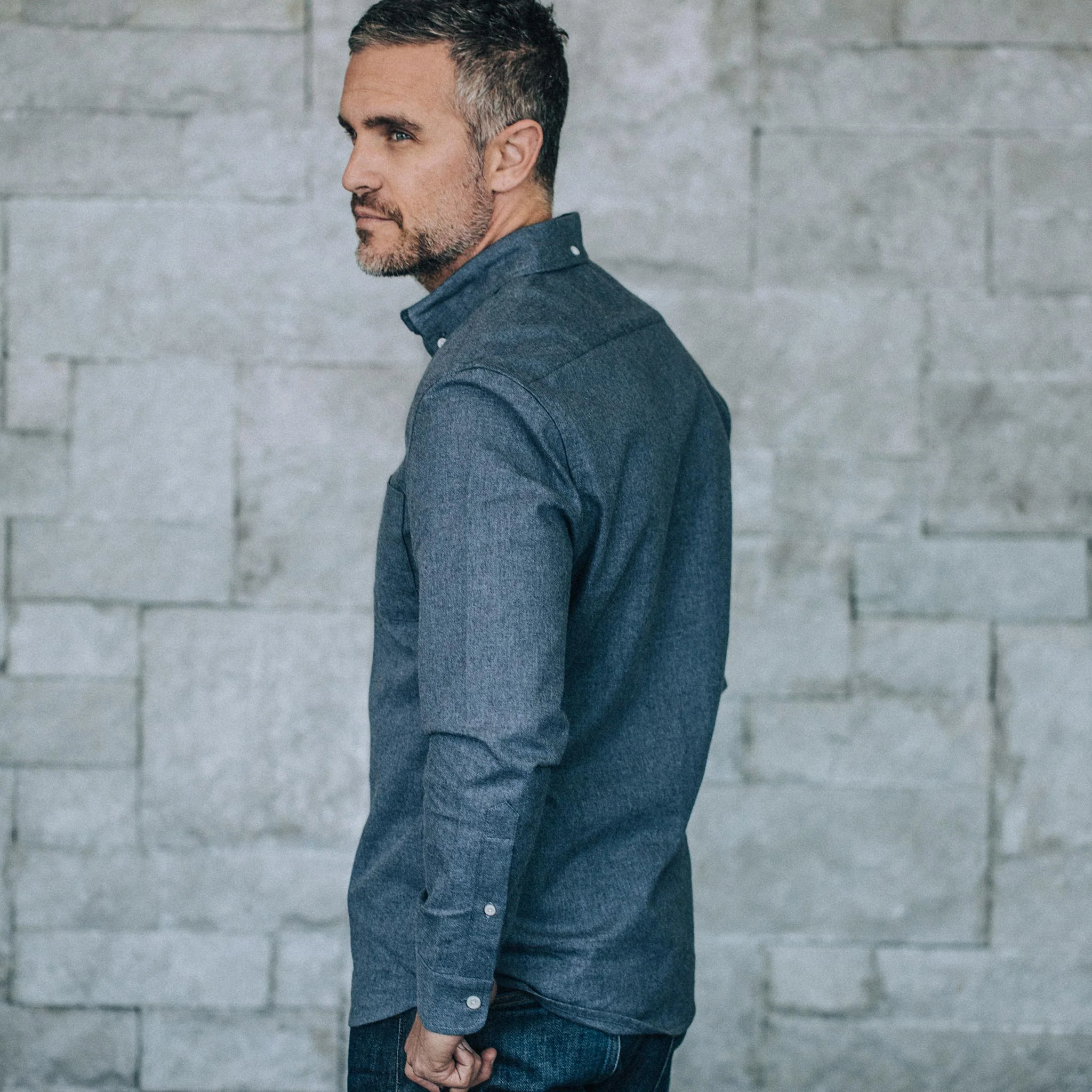 The Jack in Brushed Heather Navy - Image 3