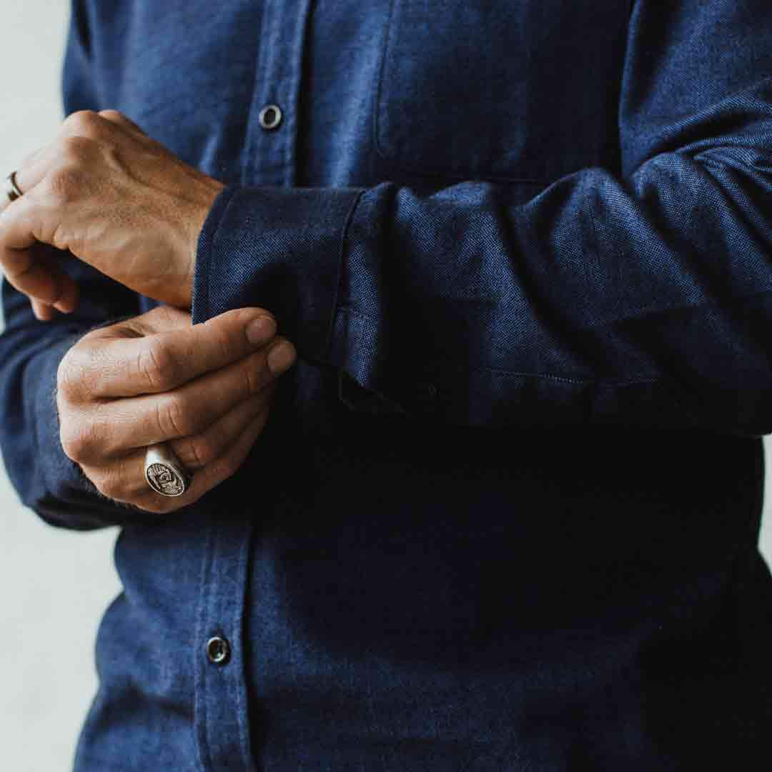 The Jack in Brushed Navy Oxford - Image 5