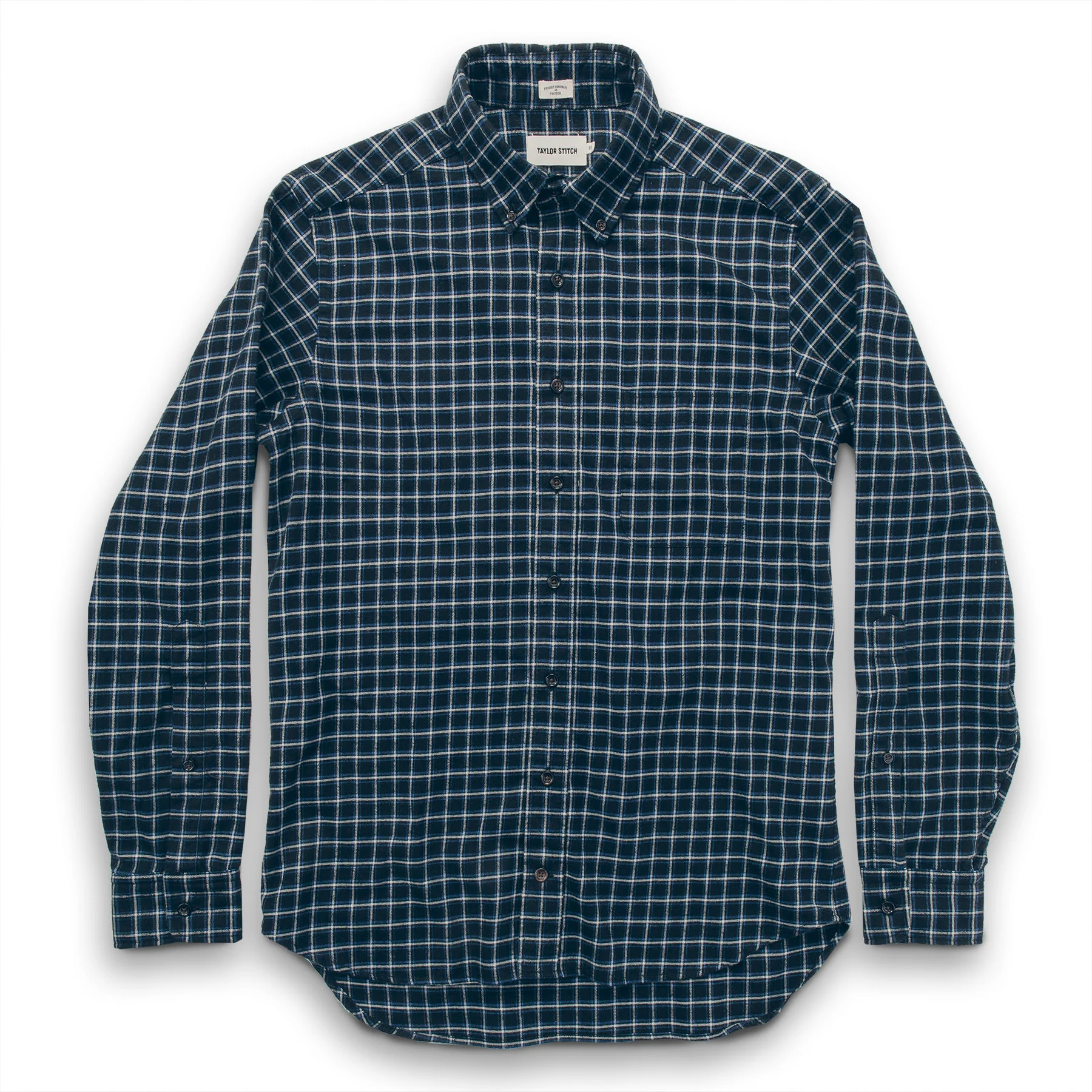 The Jack in Brushed Navy Plaid Flannel - Image 7