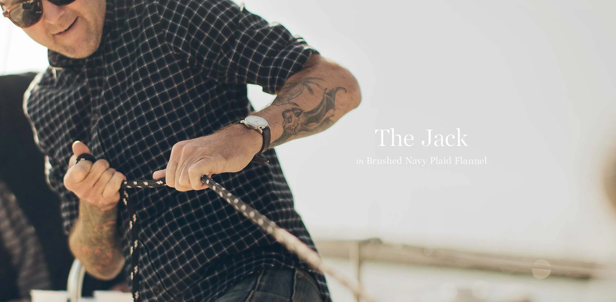 The Jack in Brushed Navy Plaid Flannel - Image 8