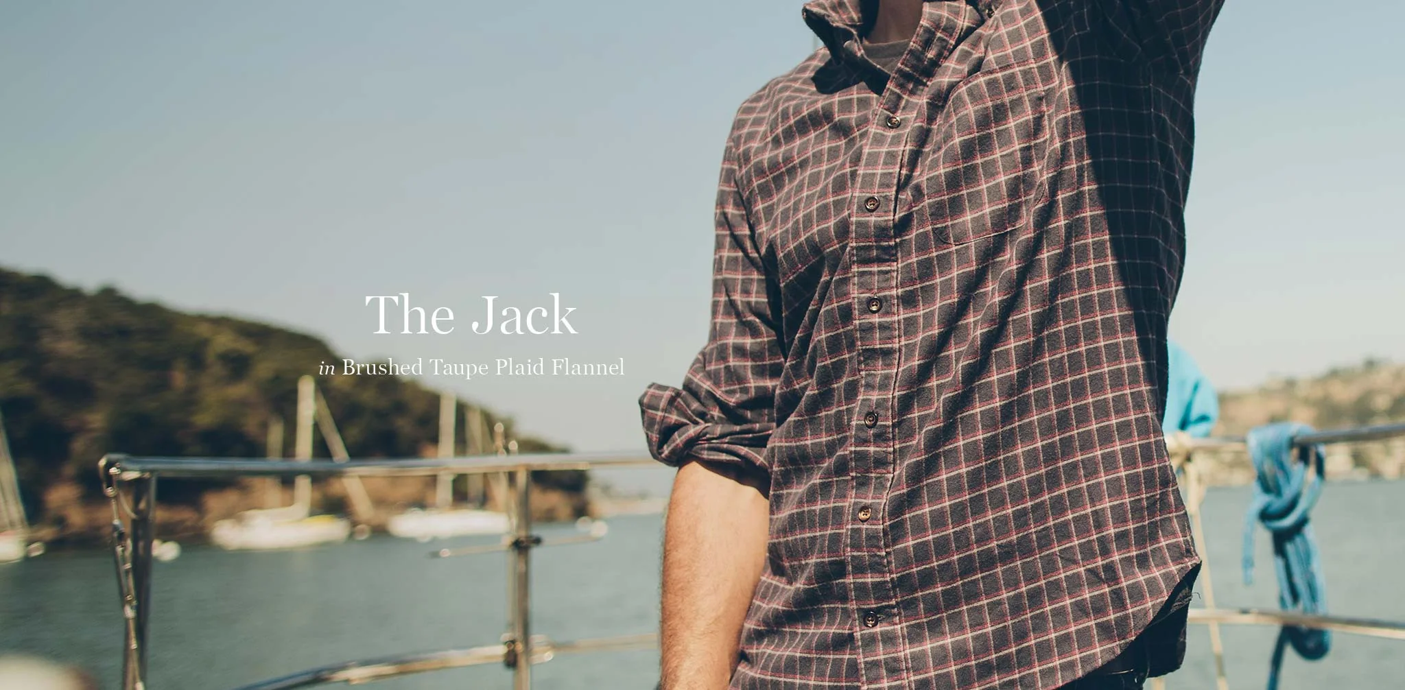 The Jack in Brushed Taupe Plaid Flannel - Image 8