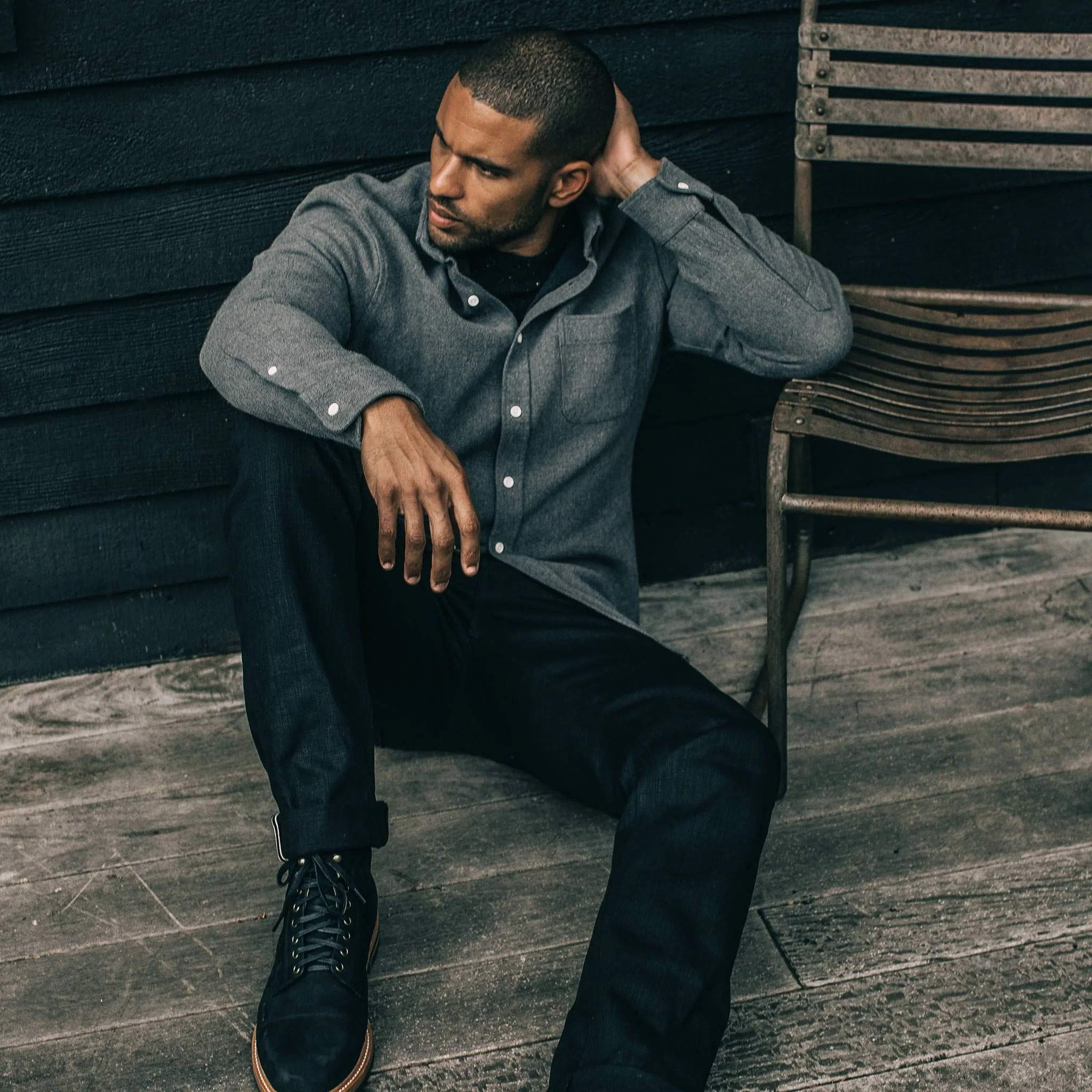 The Jack in Charcoal Double Cloth - Image 2