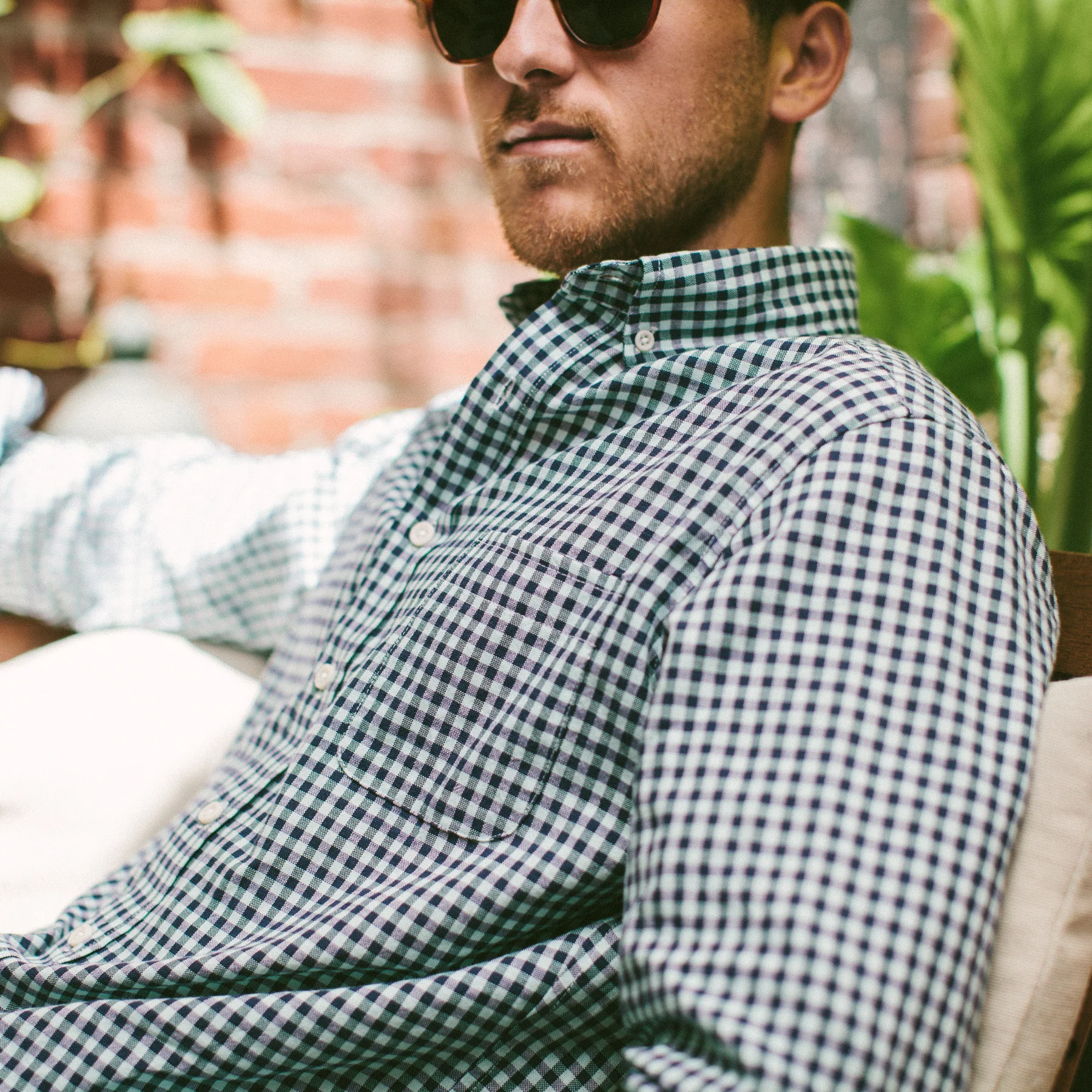 The Jack in Mint Gingham Oxford - Image 3