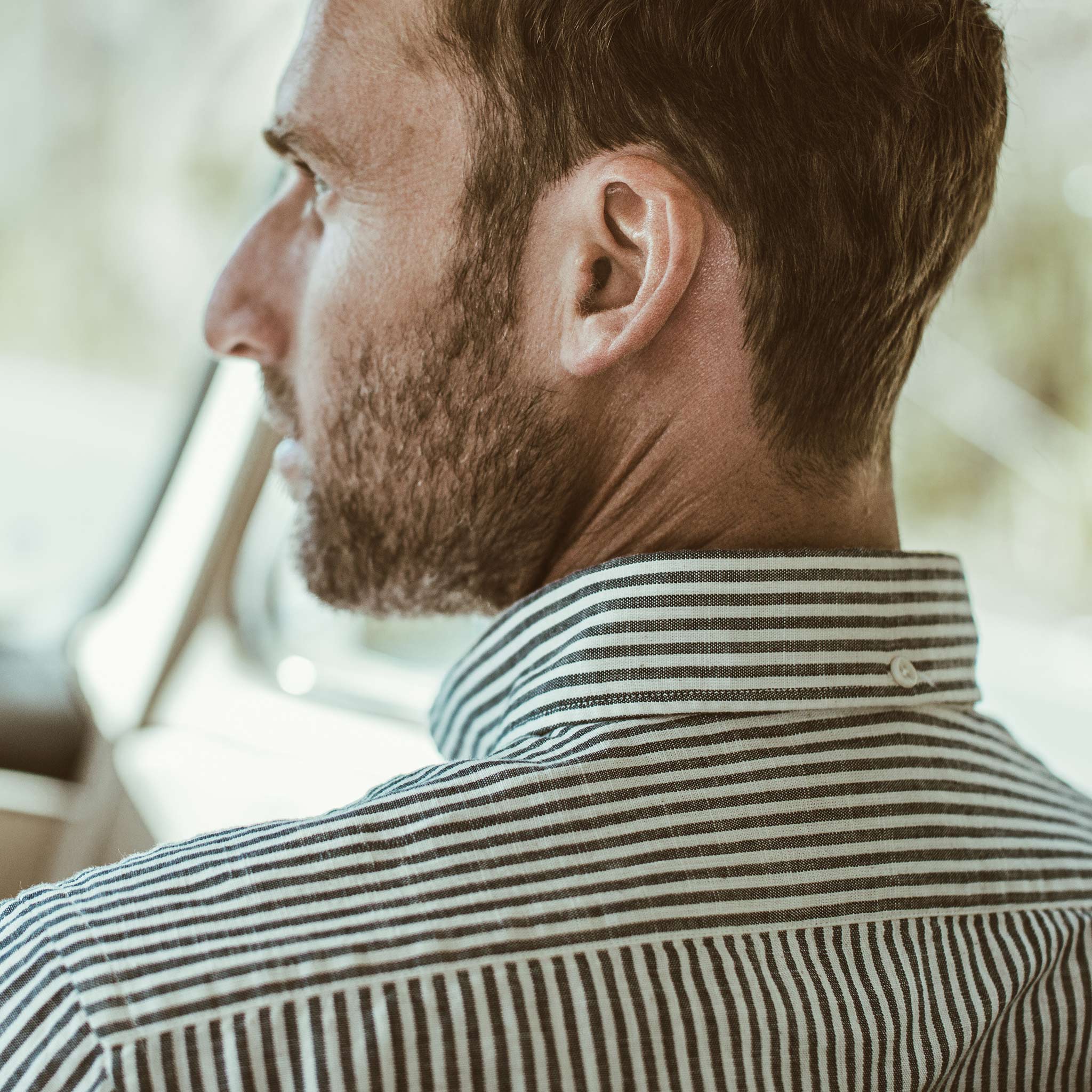 The Jack in Natural Striped Chambray - Image 4