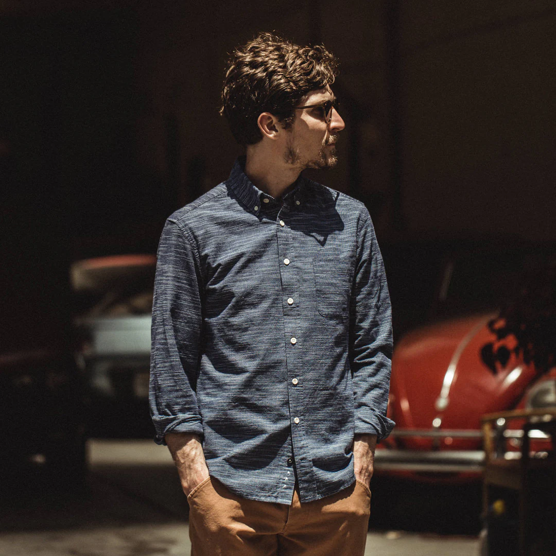 The Jack in Navy Slub Check - Image 2