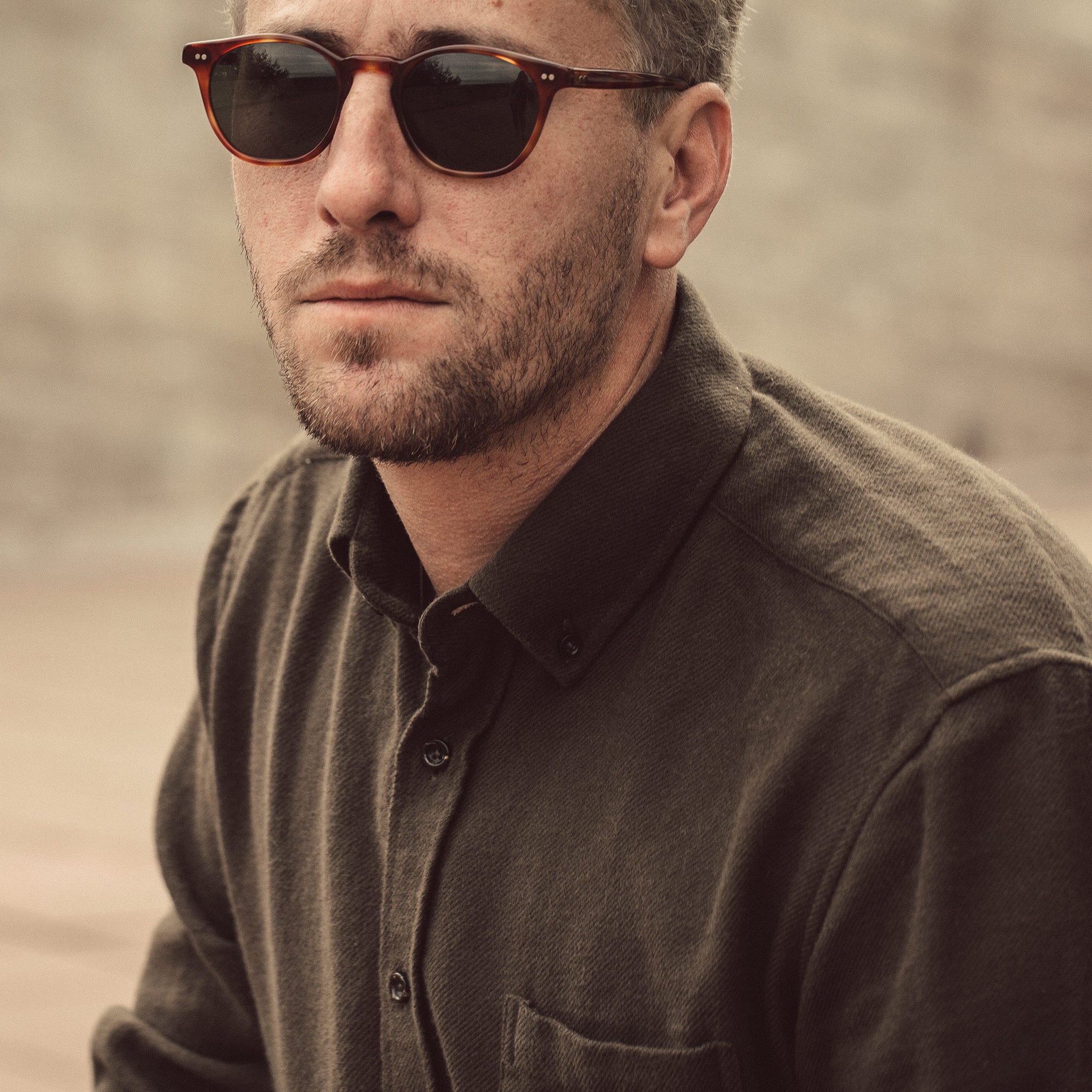 The Jack in Olive Brushed Organic Cotton - Image 2