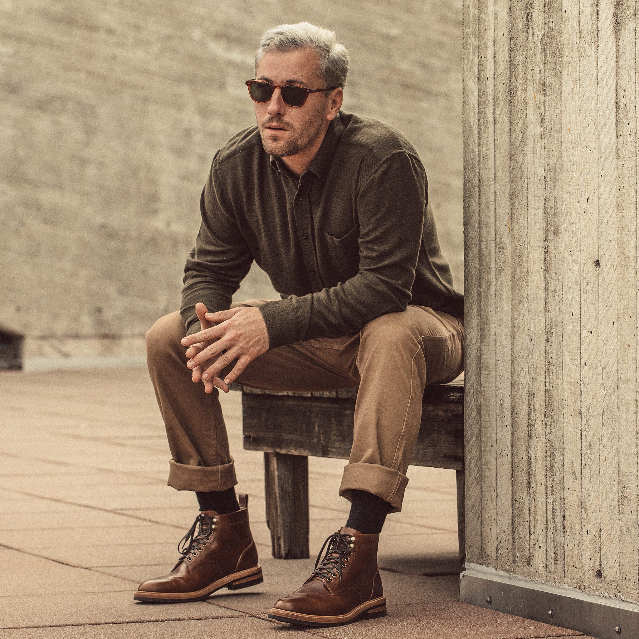 The Jack in Olive Brushed Organic Cotton - Image 4