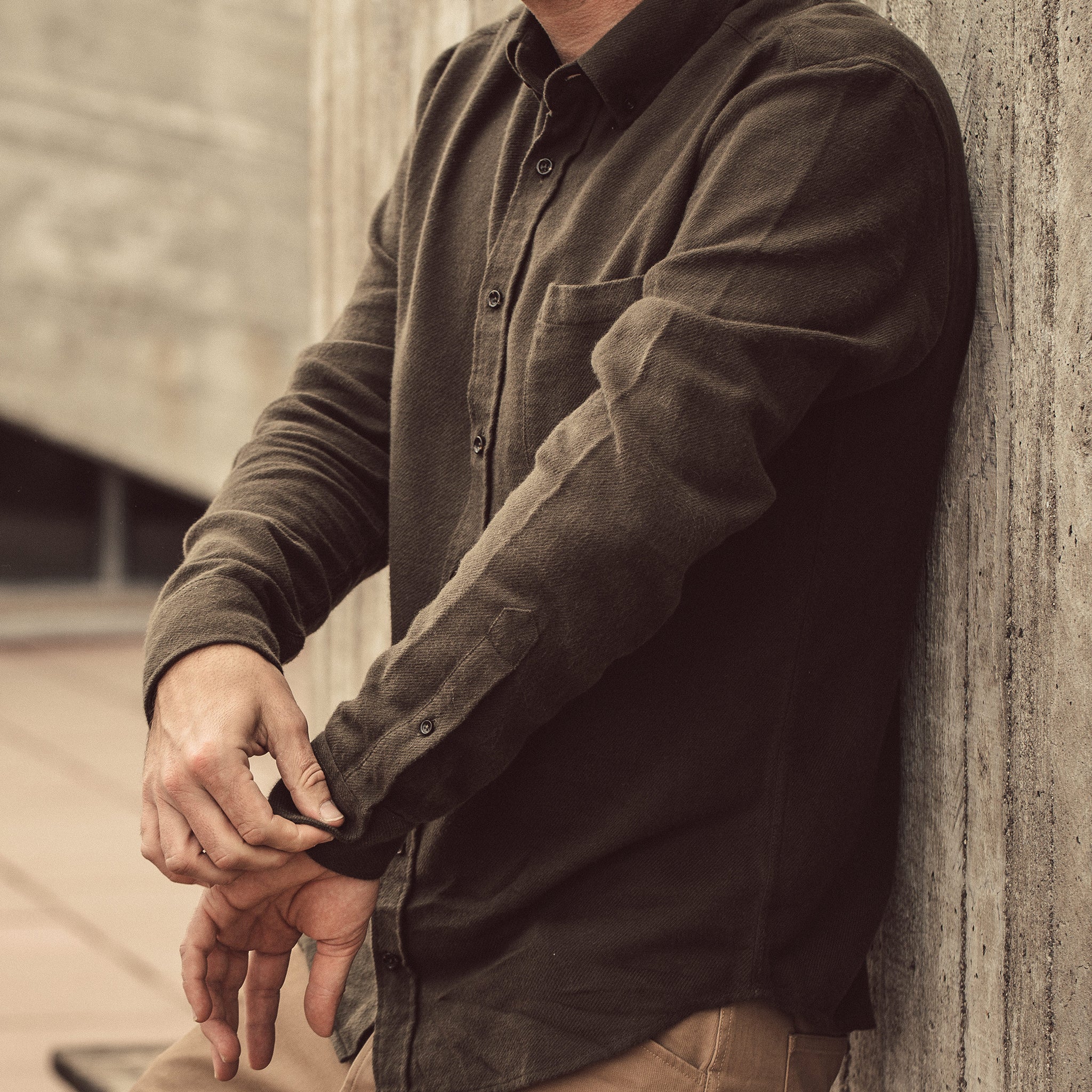 The Jack in Olive Brushed Organic Cotton - Image 5