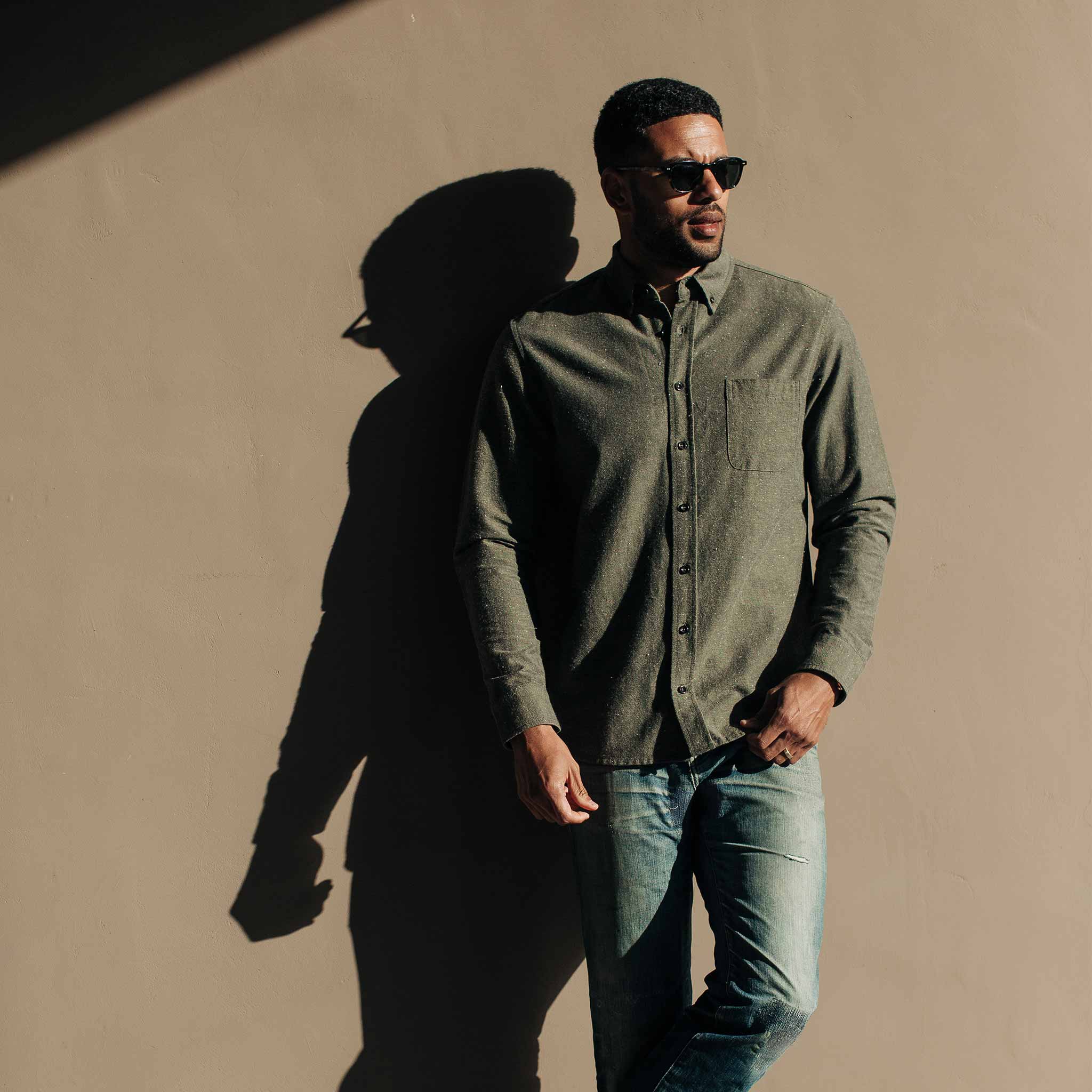 The Jack in Olive Slub Chambray - Image 2