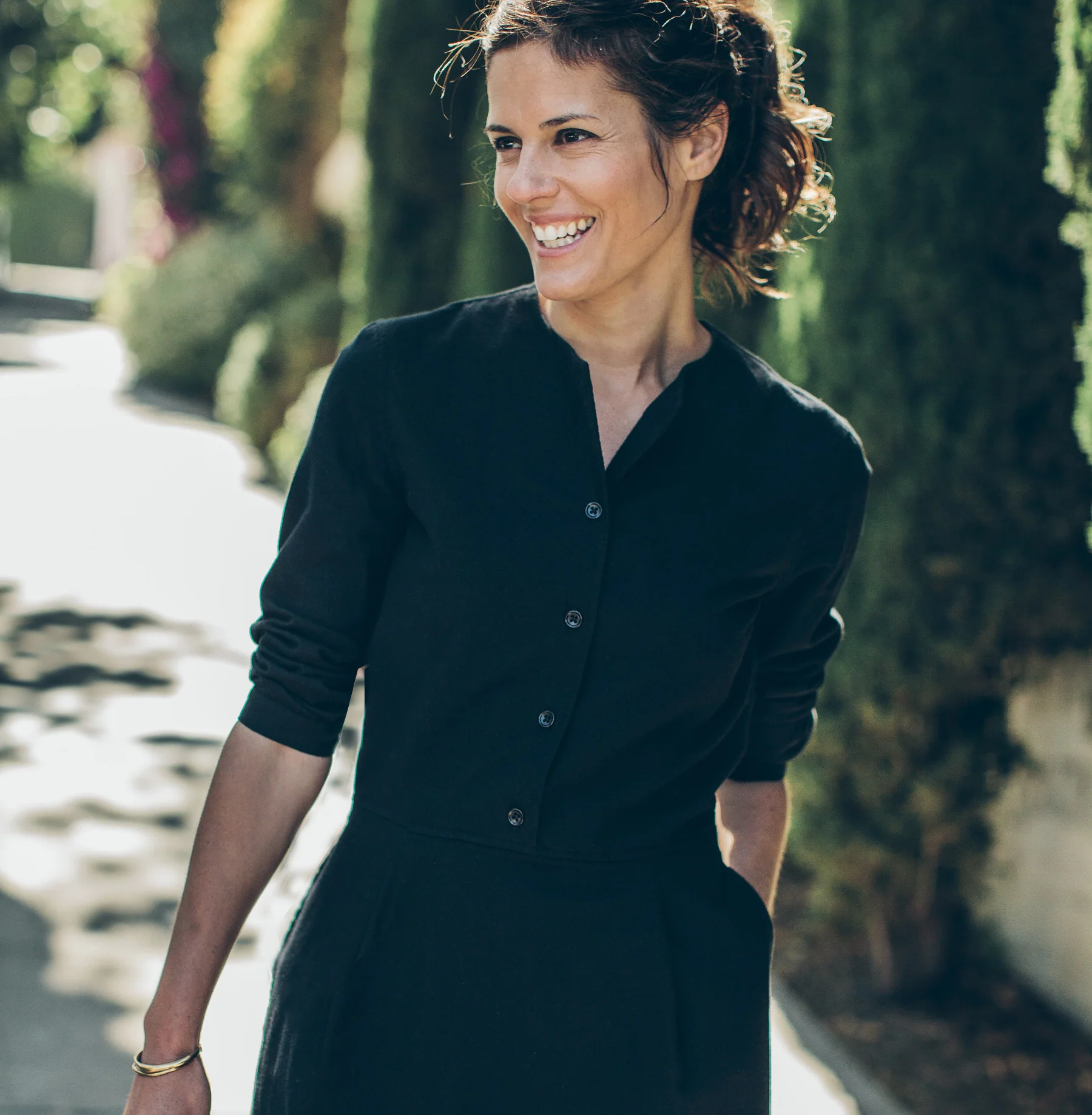 The Juniper Dress in Black Brushed Cotton - Image 3