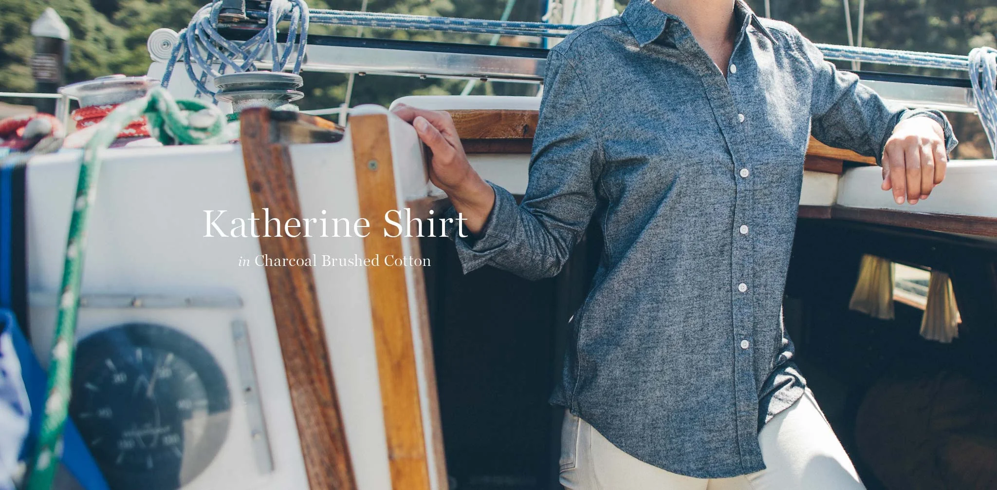 The Katherine in Charcoal Brushed Cotton - Image 6