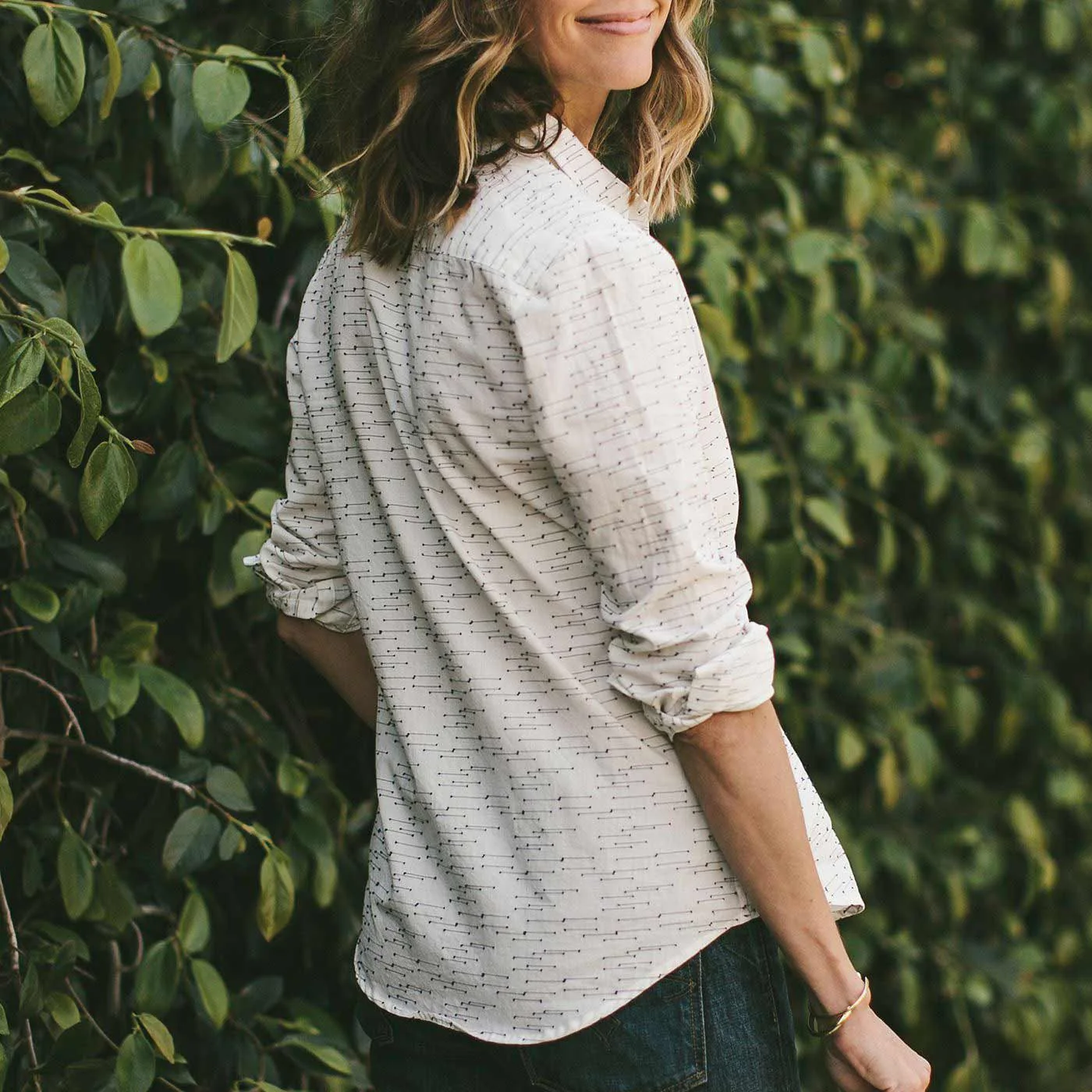 The Katherine in Natural and Indigo Jacquard - Image 3